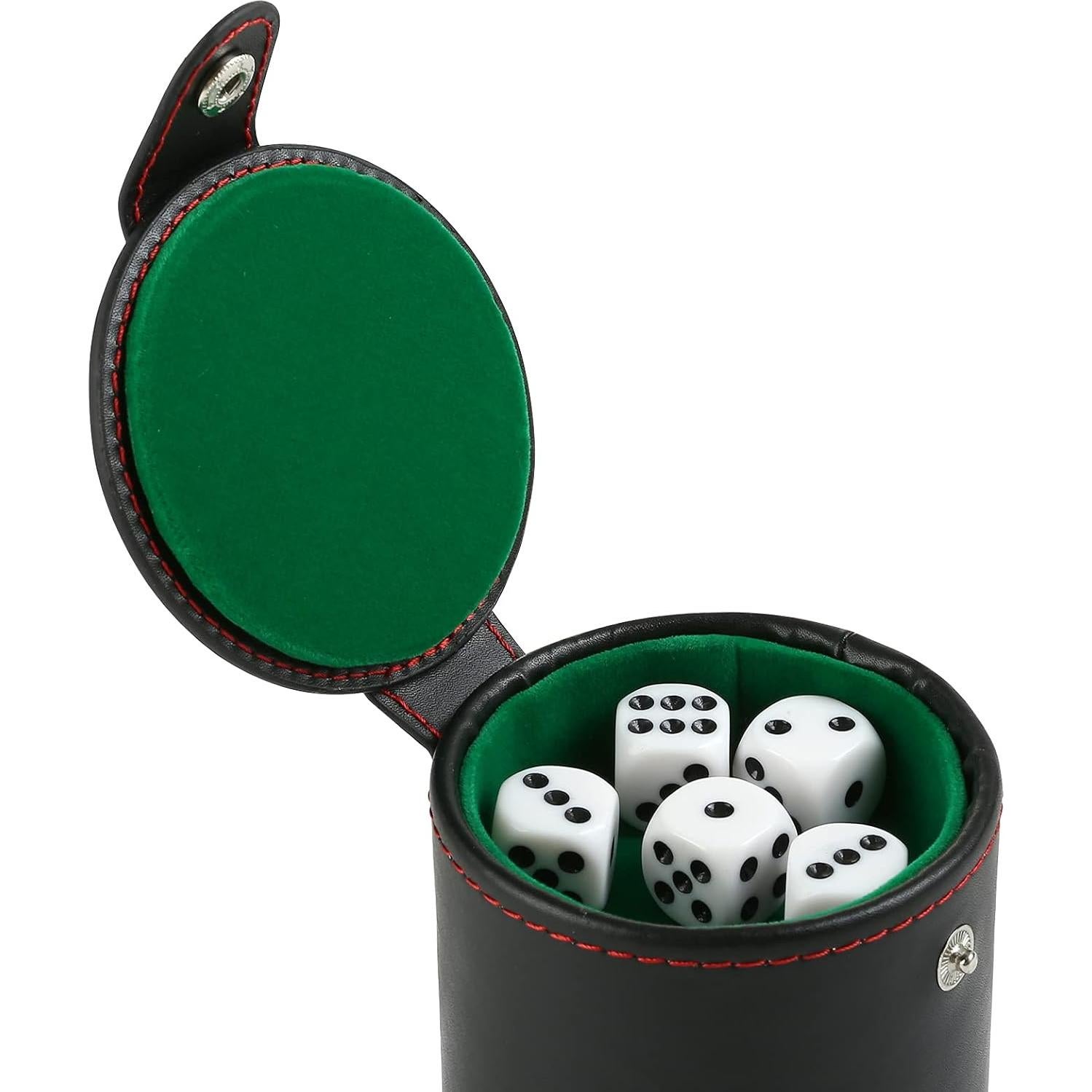 Juego de Cubilete de Dados GWHOLE Verde con 5 Dados y Almacenamiento