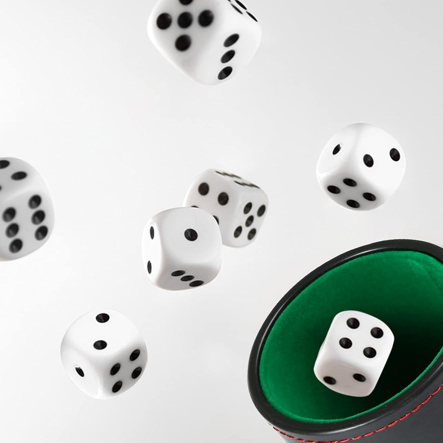 Juego de Cubilete de Dados GWHOLE Verde con 5 Dados y Almacenamiento