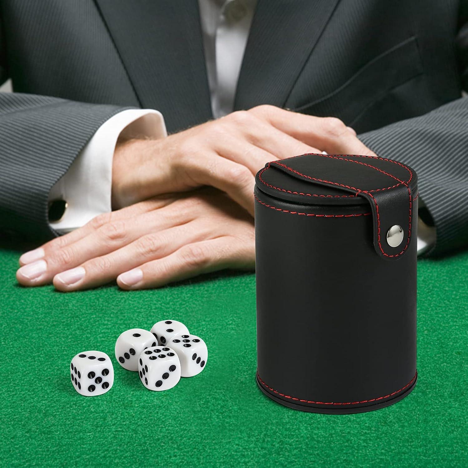 Juego de Cubilete de Dados GWHOLE Verde con 5 Dados y Almacenamiento