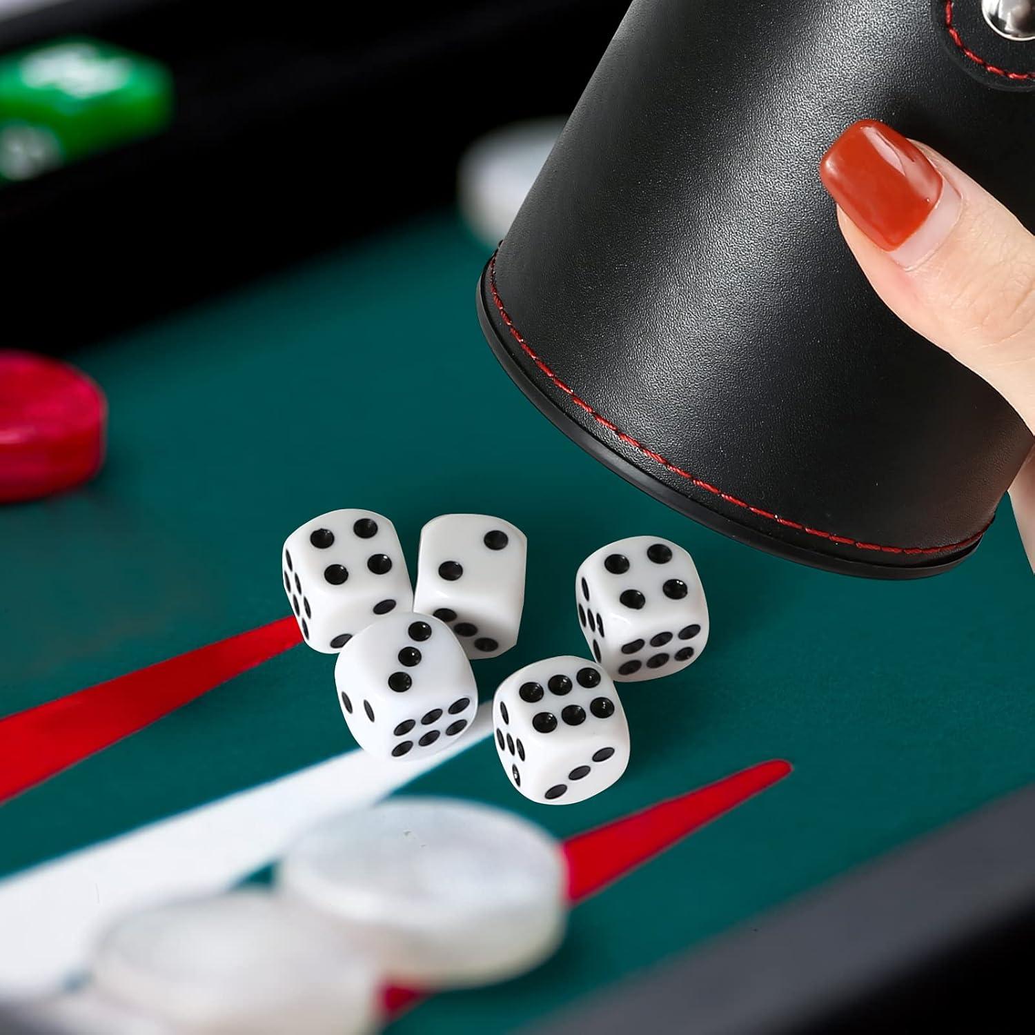 Juego de Cubilete de Dados GWHOLE Verde con 5 Dados y Almacenamiento