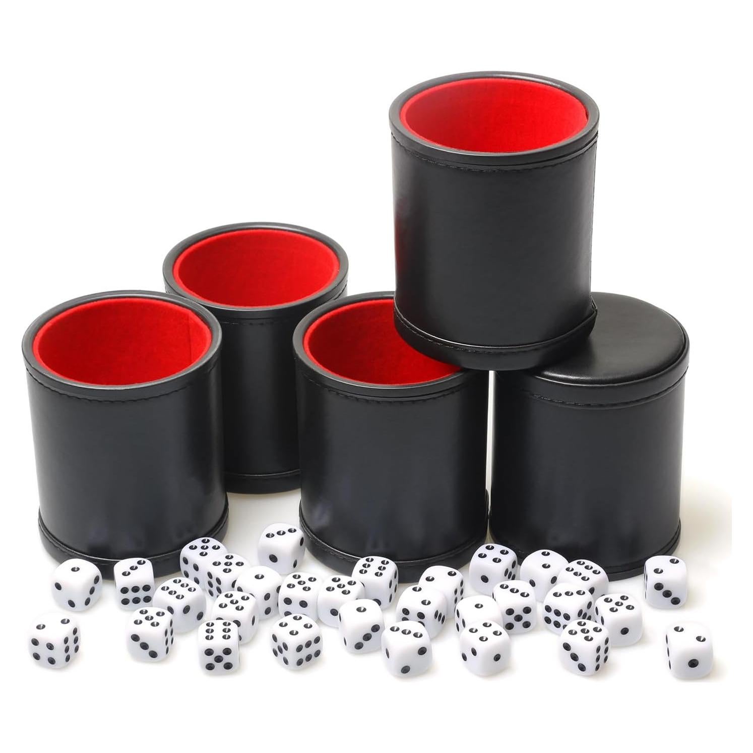 Juego de 5 Copas de Dados RERIVER con 6 Dados Acrílicos