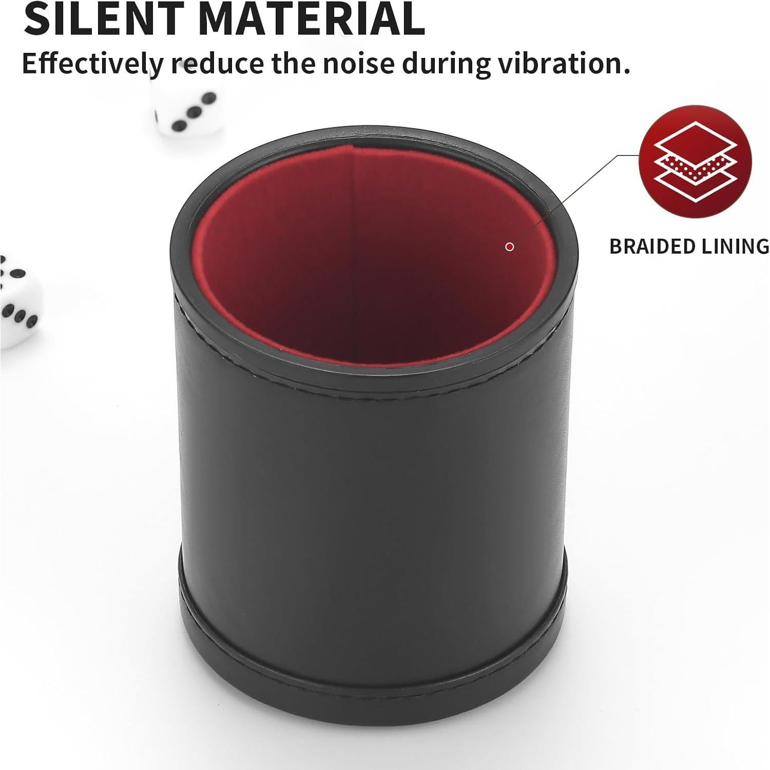 Juego de 5 Copas de Dados RERIVER con 6 Dados Acrílicos