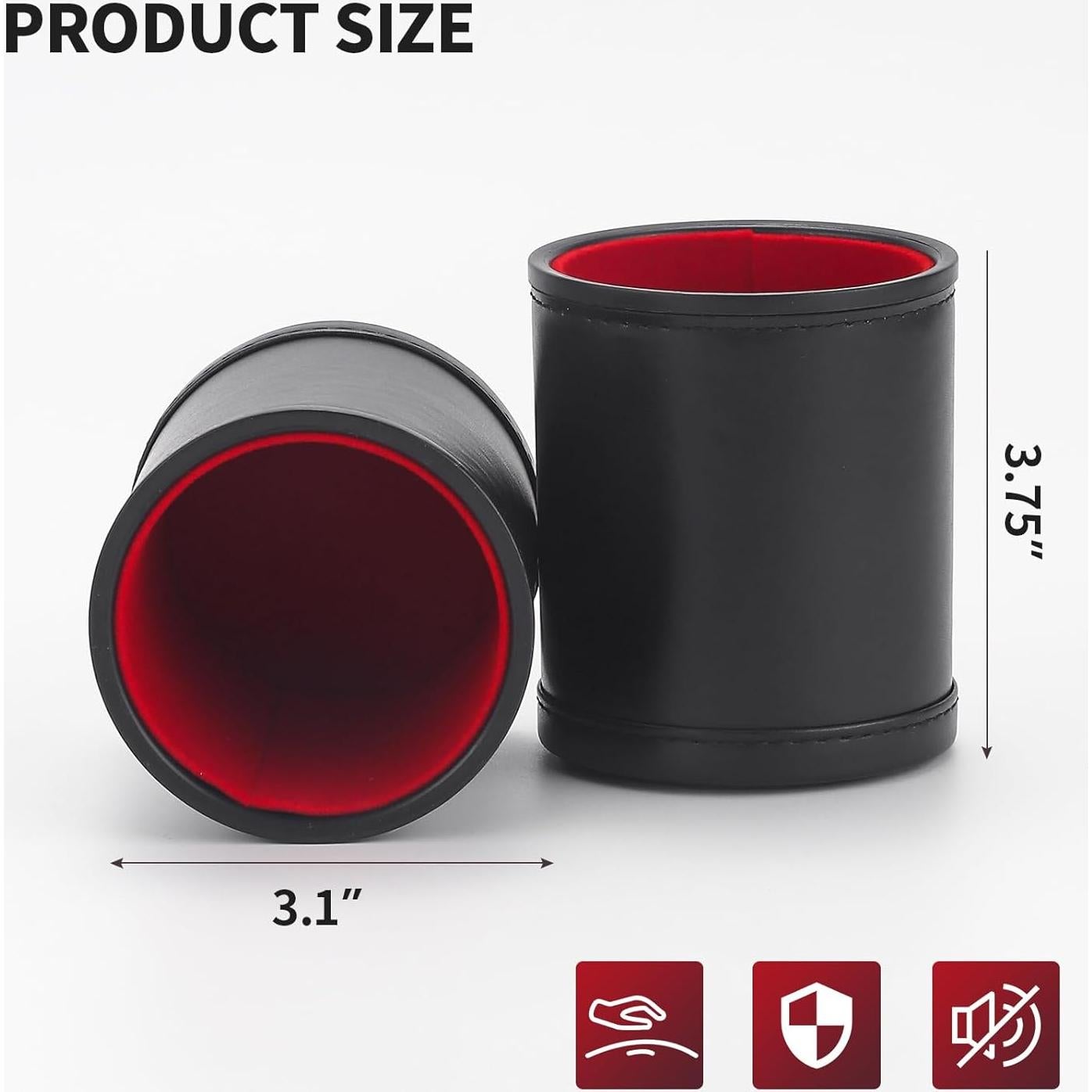 Juego de 5 Copas de Dados RERIVER con 6 Dados Acrílicos