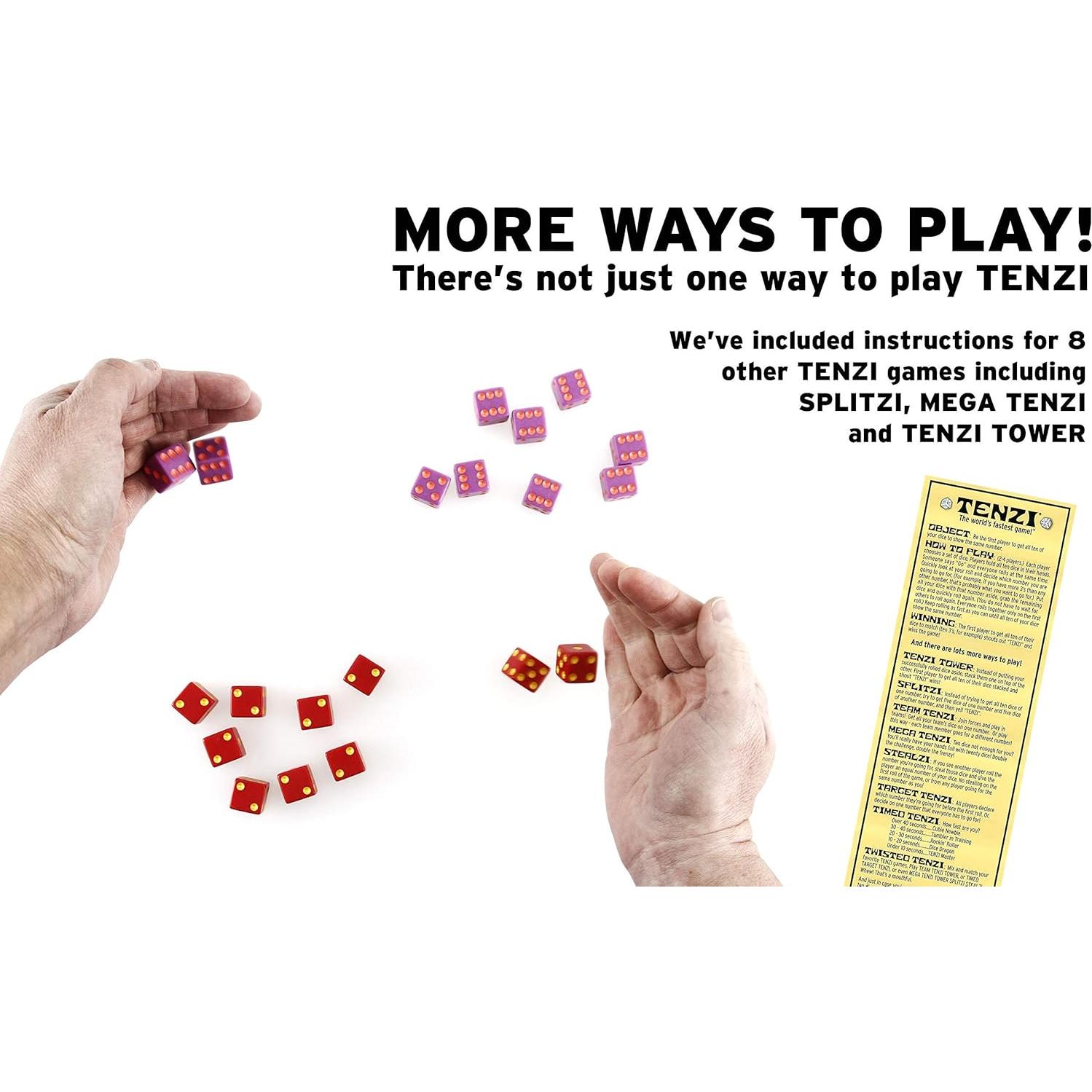 Juego de Dados TENZI - 6 Conjuntos de 10 Dados de Colores