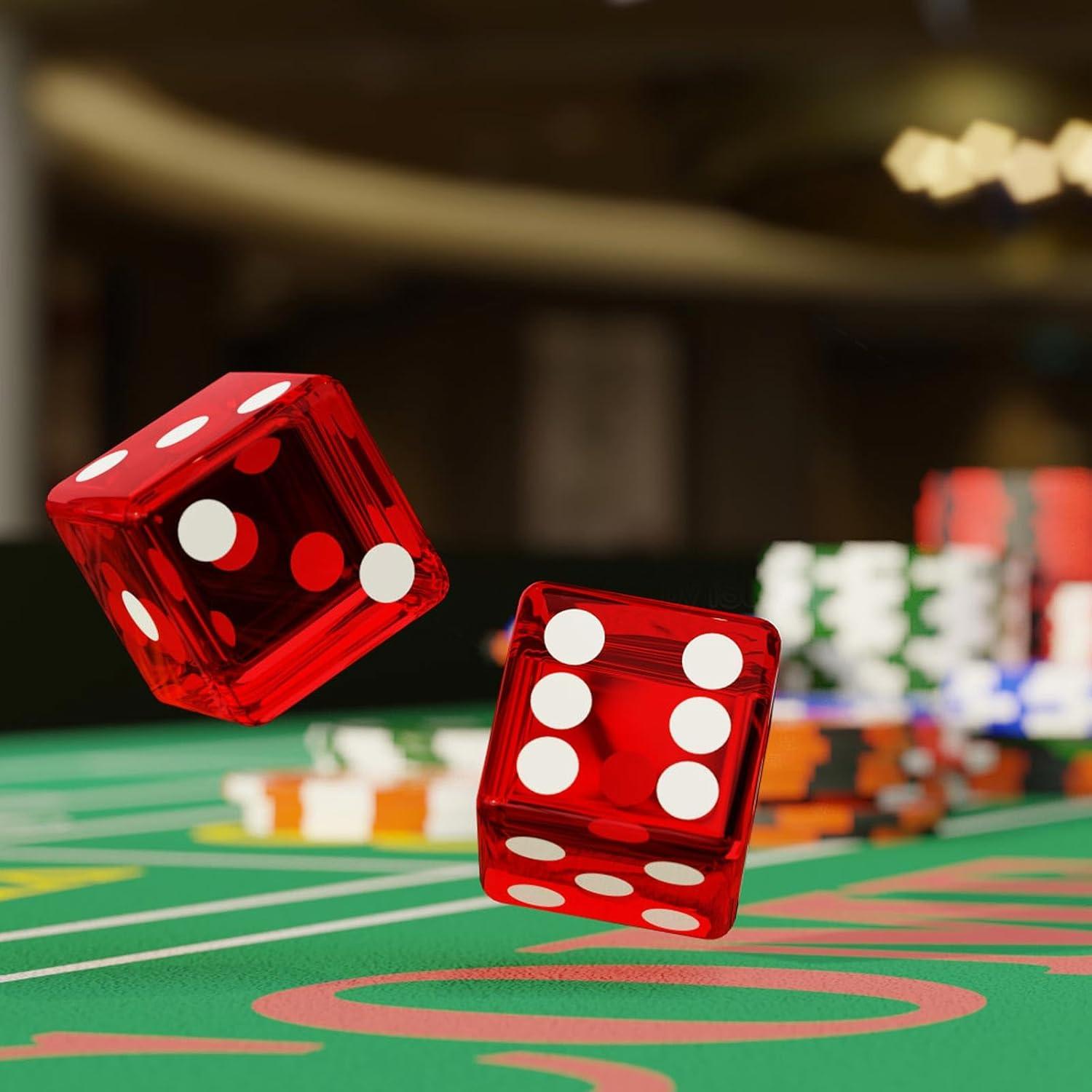 Set de 50 Dados D6 Acrílicos Translúcidos 16mm - 5 Colores