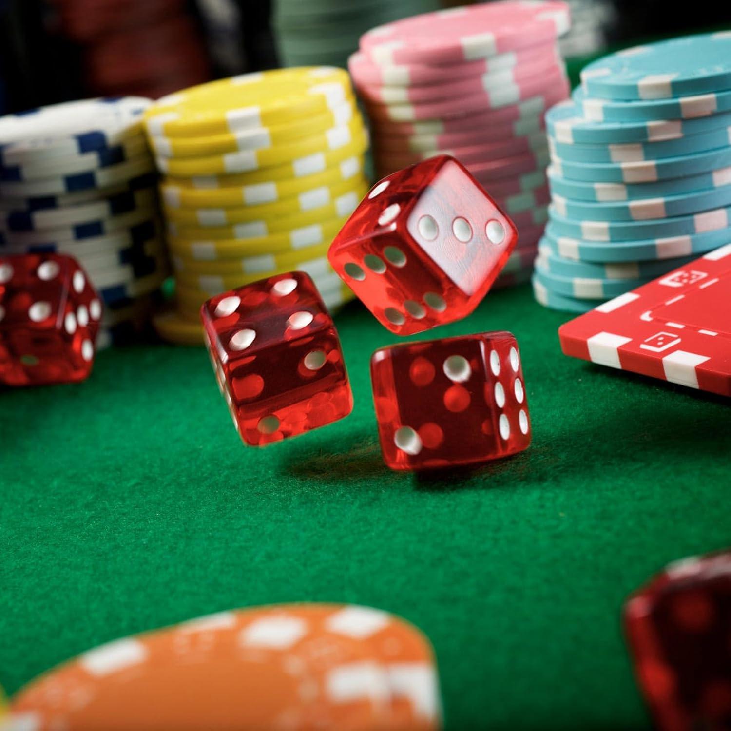 Set de 50 Dados D6 Acrílicos Translúcidos 16mm - 5 Colores