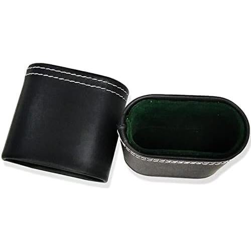 Taza de Dados de Cuero PU VOGOOPOI 7.5x4cm Silenciosa