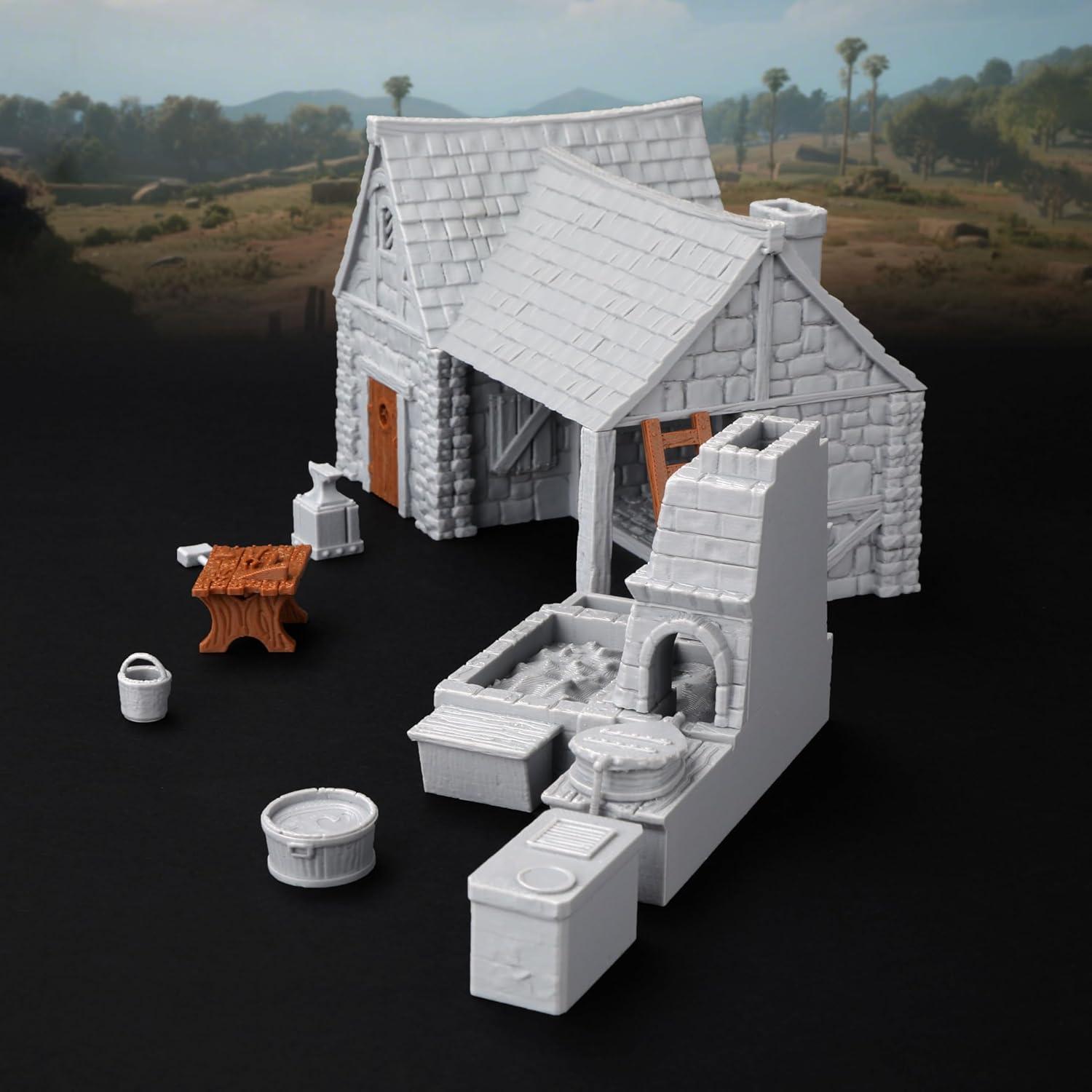 Juego de Terreno RPG AUSPDICE AF688 Taller del Herrero 3D