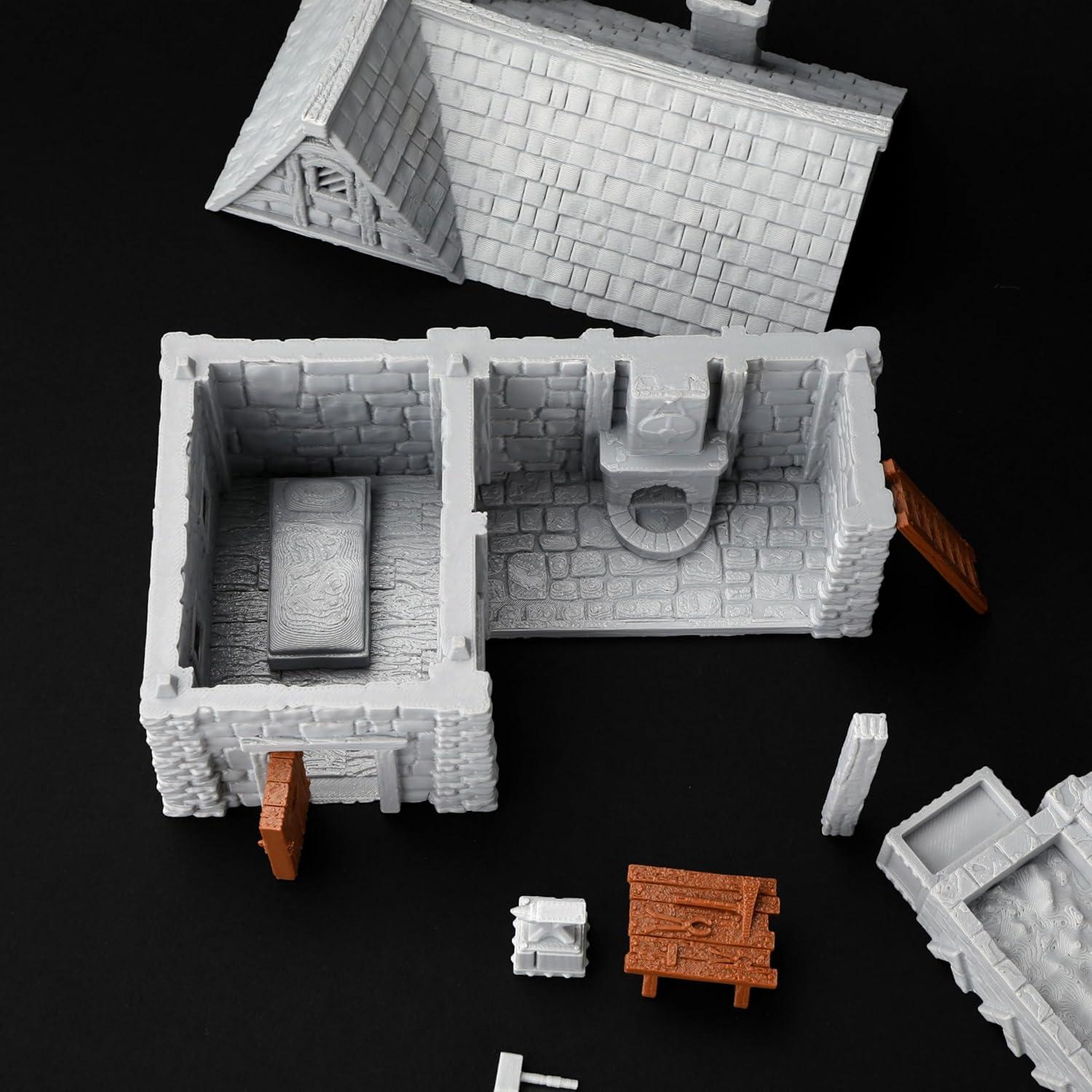 Juego de Terreno RPG AUSPDICE AF688 Taller del Herrero 3D