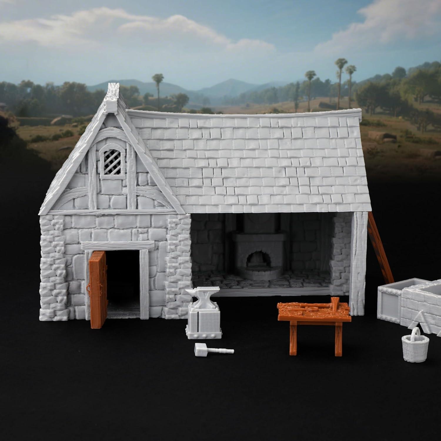 Juego de Terreno RPG AUSPDICE AF688 Taller del Herrero 3D