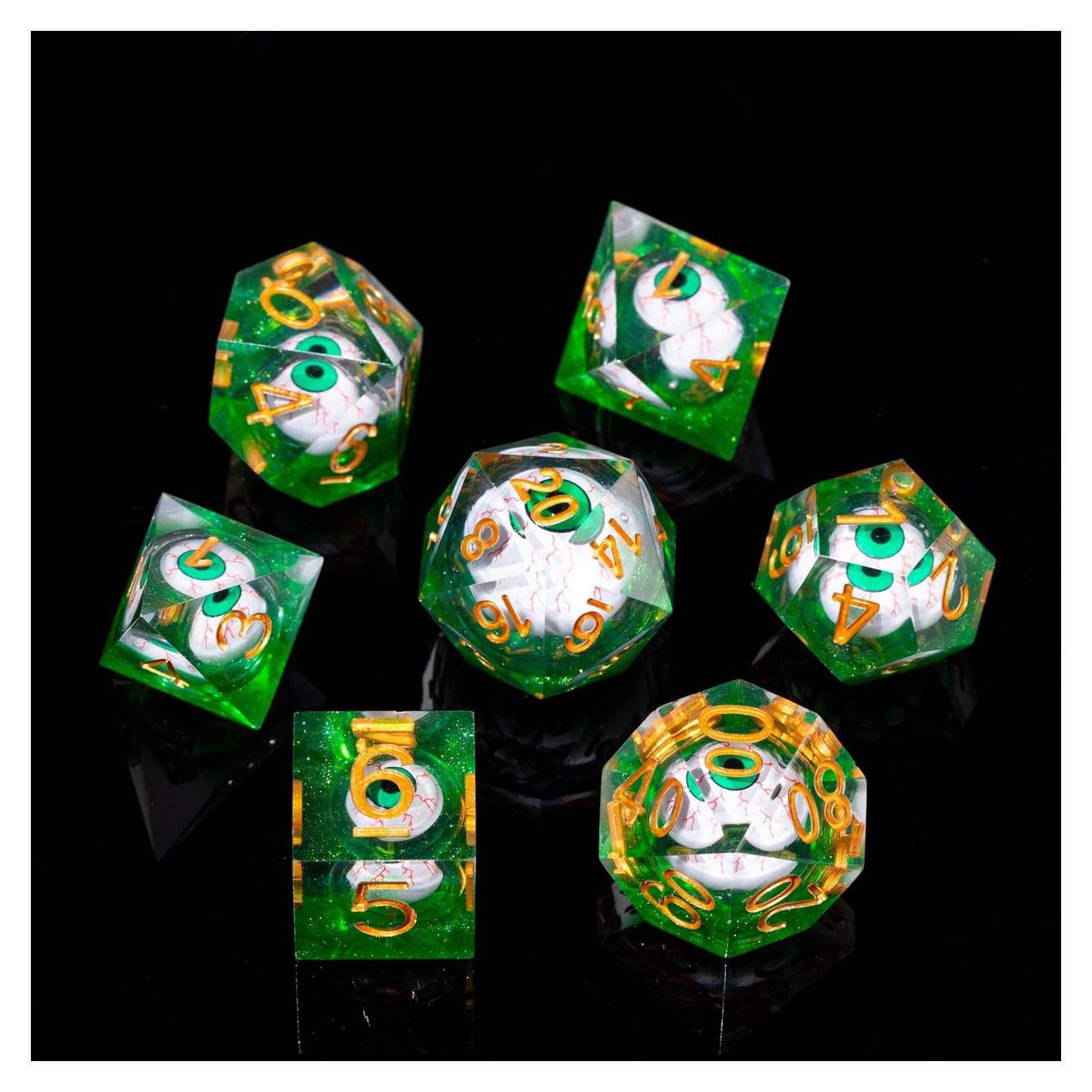 Conjunto de Dados DND Hechos a Mano FUGACITY 7 Piezas