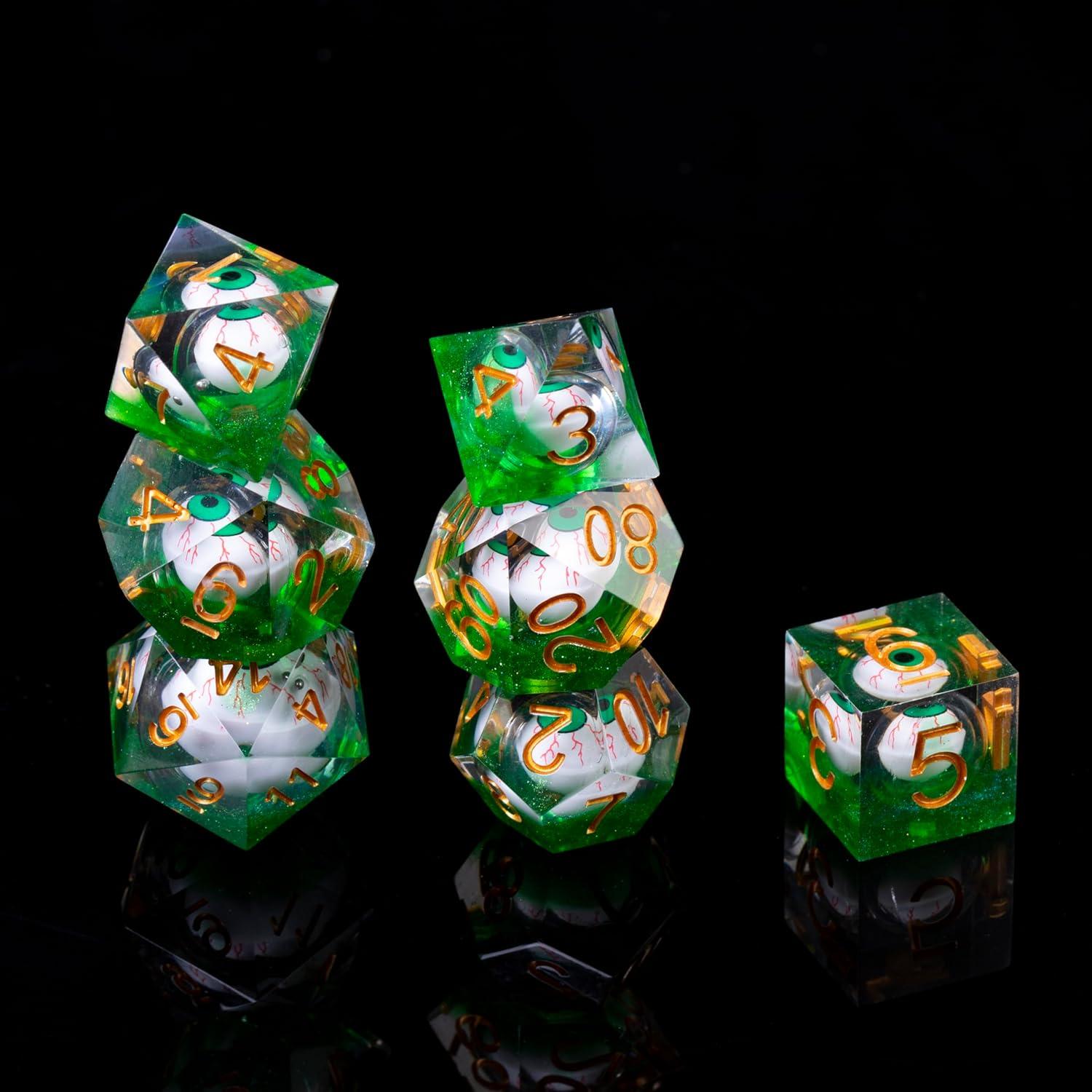 Conjunto de Dados DND Hechos a Mano FUGACITY 7 Piezas