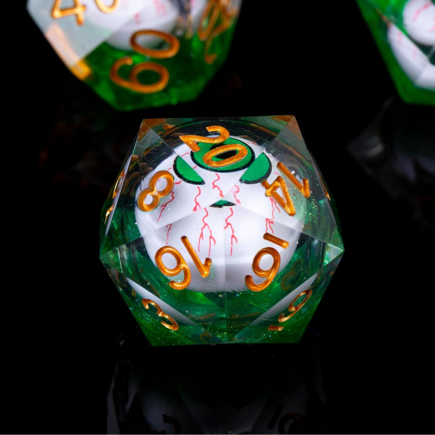 Conjunto de Dados DND Hechos a Mano FUGACITY 7 Piezas