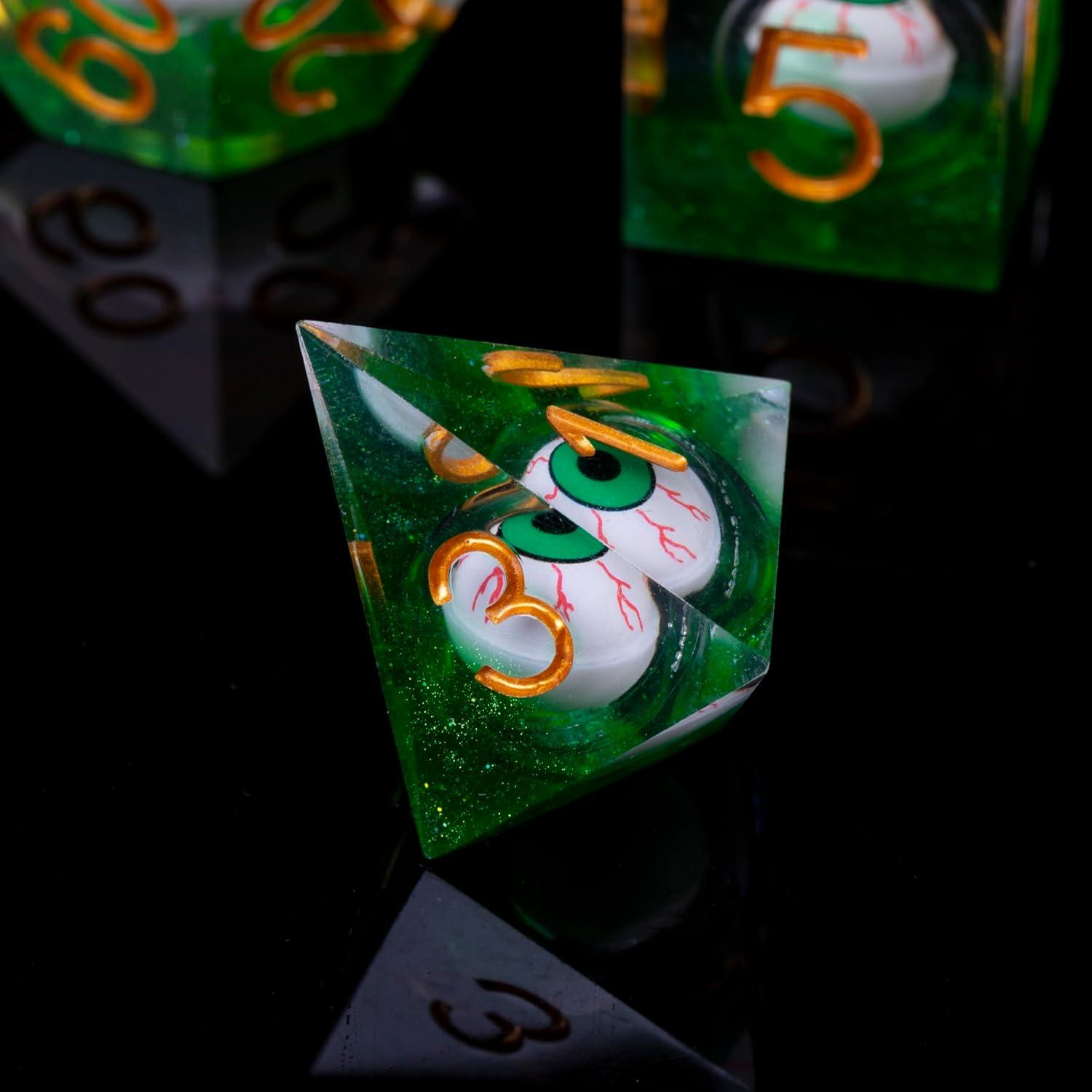 Conjunto de Dados DND Hechos a Mano FUGACITY 7 Piezas