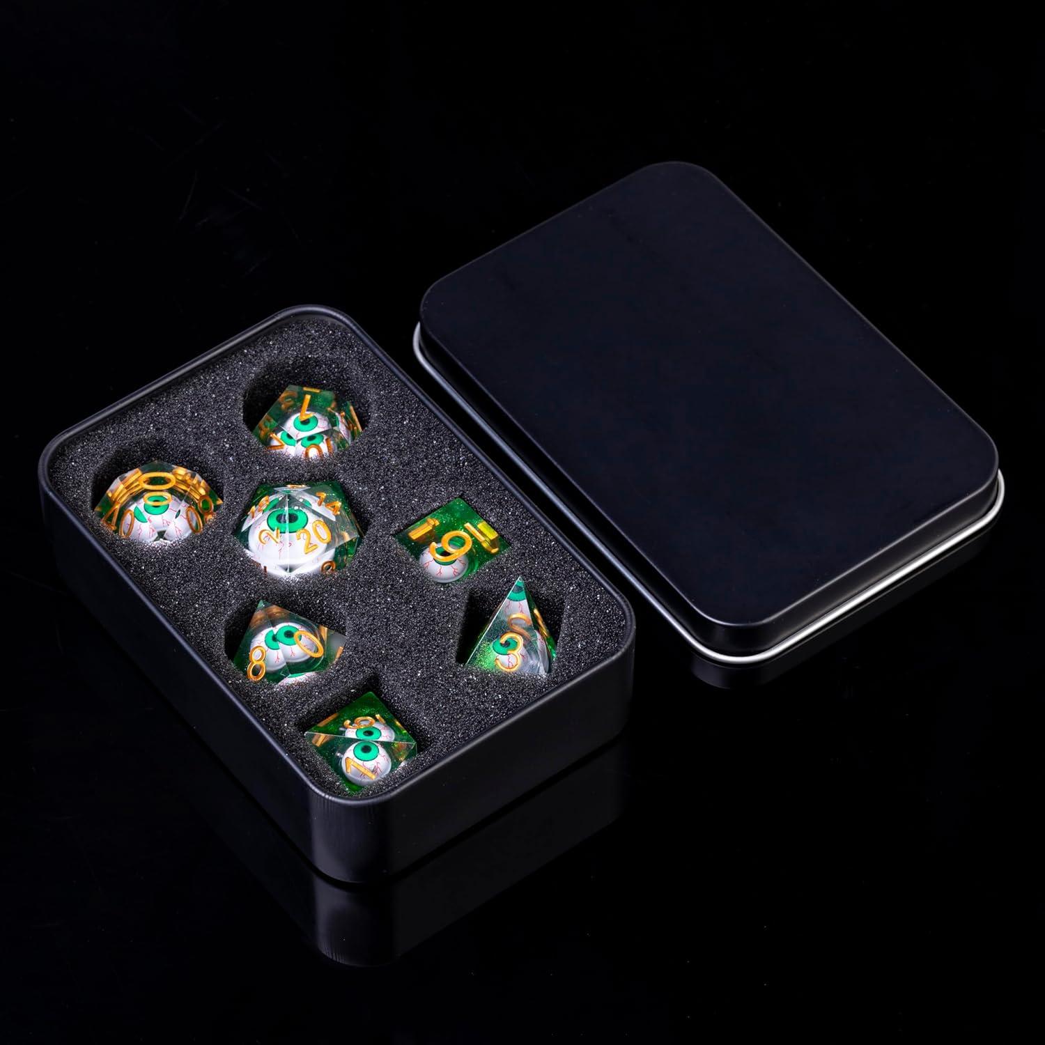 Conjunto de Dados DND Hechos a Mano FUGACITY 7 Piezas