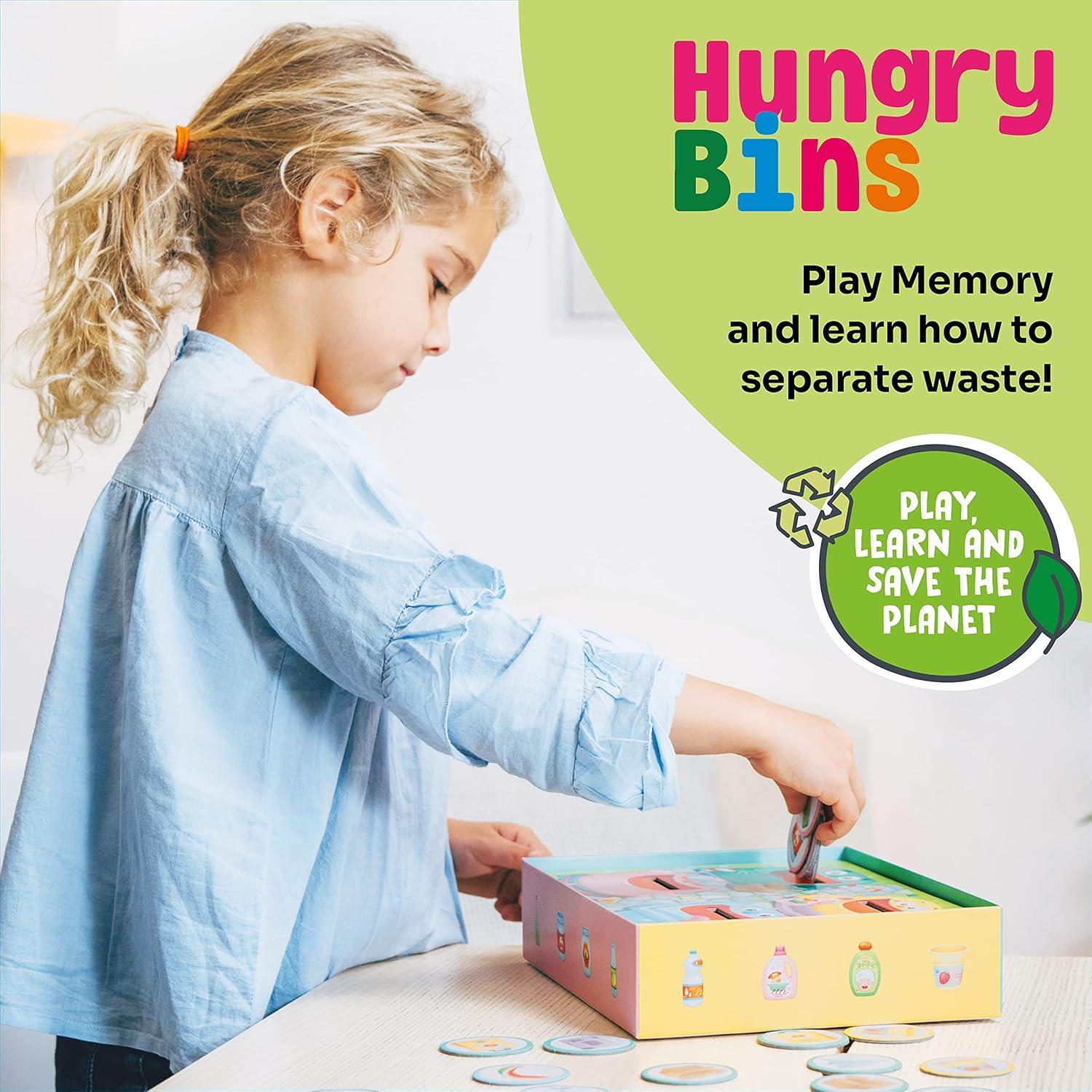 Juego de Mesa Ecológico Adventerra Hungry Bins - 3 a 6 Años