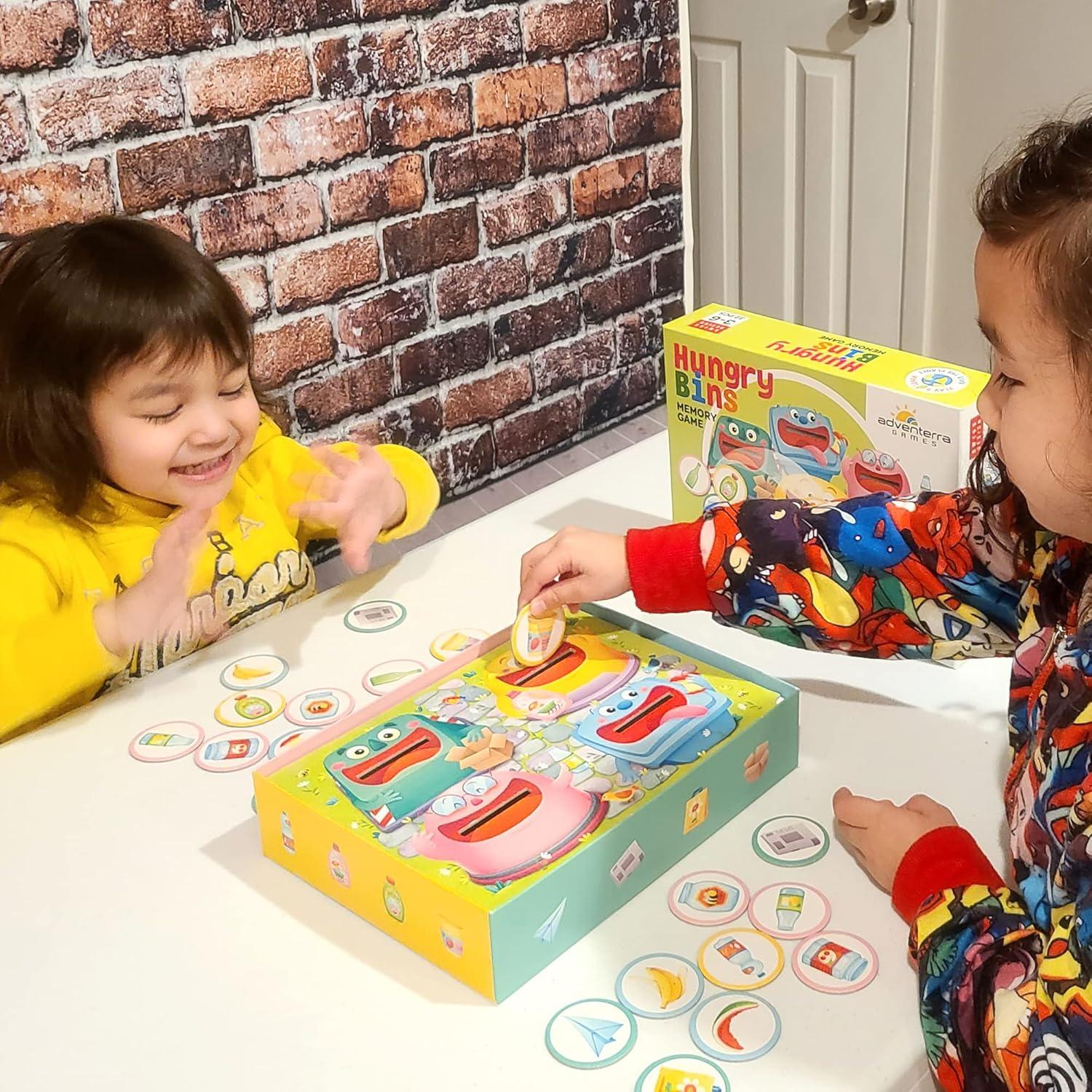 Juego de Mesa Ecológico Adventerra Hungry Bins - 3 a 6 Años