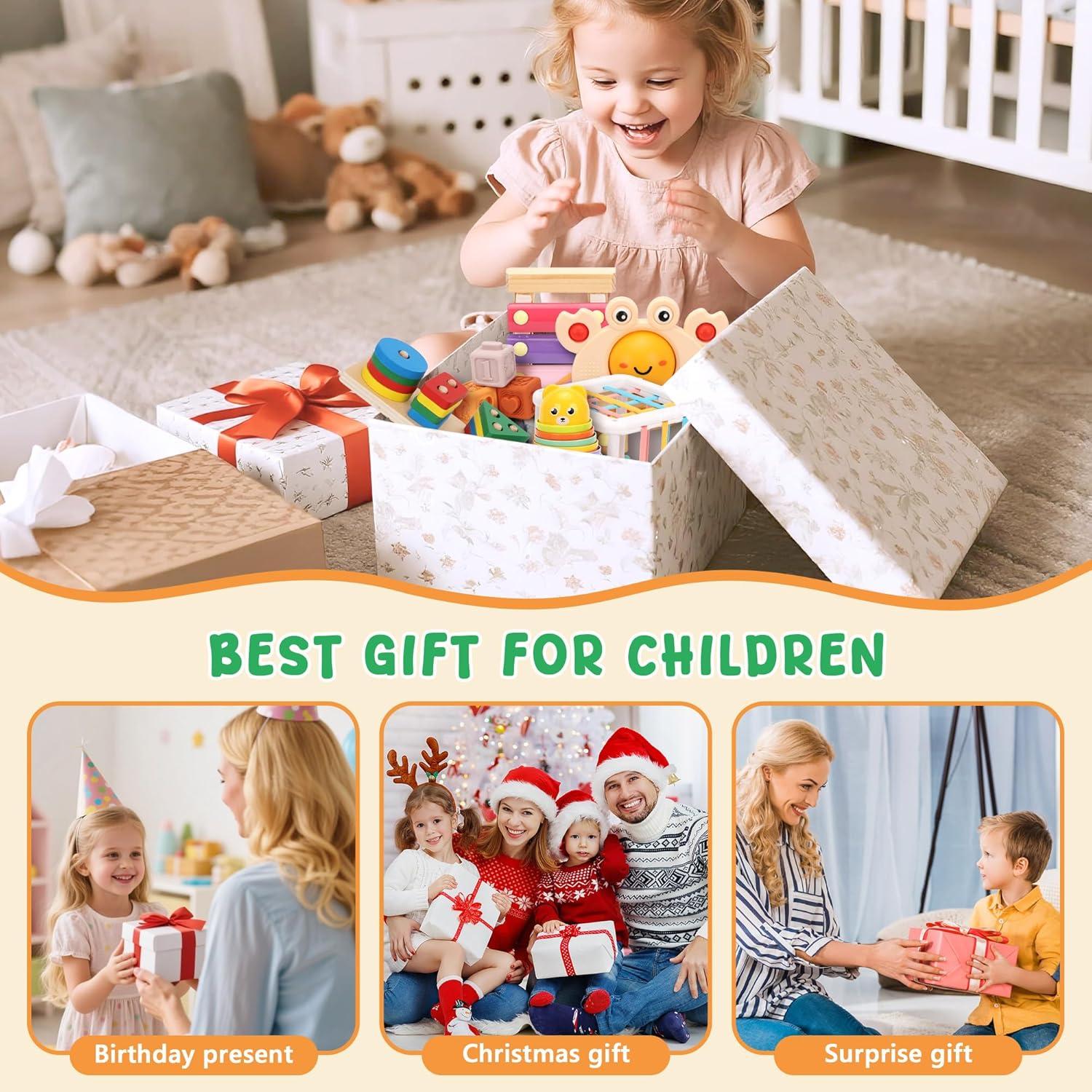 Juguetes Montessori FlufiFiea 6 en 1 para Bebés 6-12 Meses