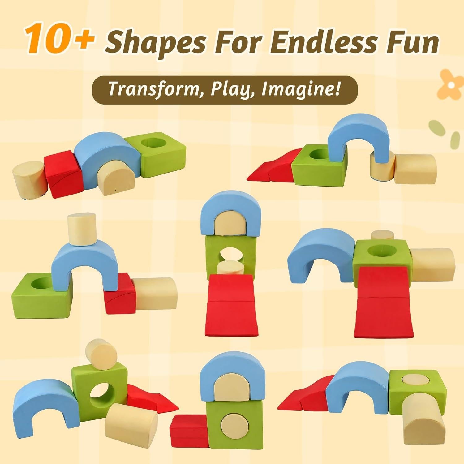 Set de Juguetes de Escalada Kinevoli - 5 Piezas de Espuma Suave