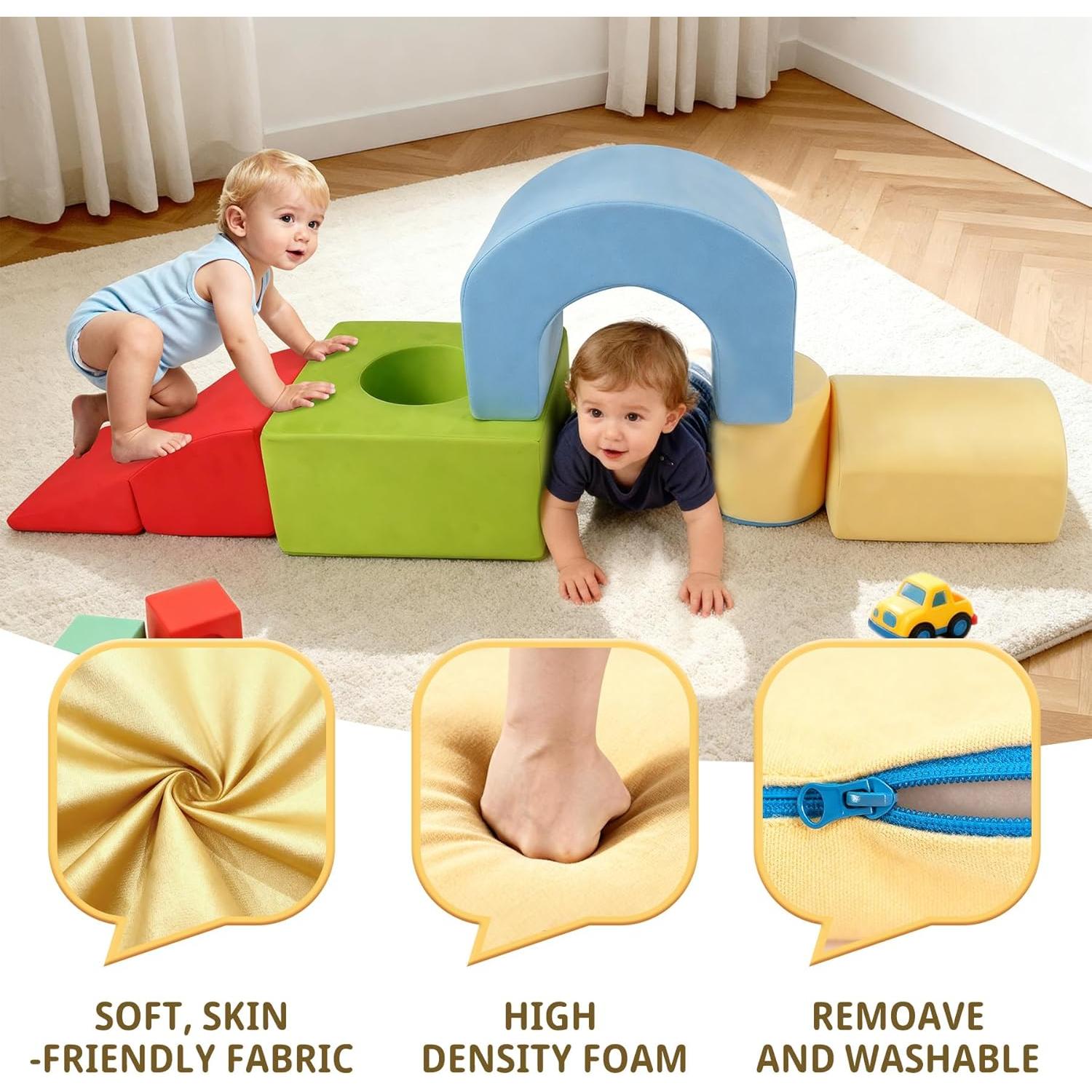 Set de Juguetes de Escalada Kinevoli - 5 Piezas de Espuma Suave