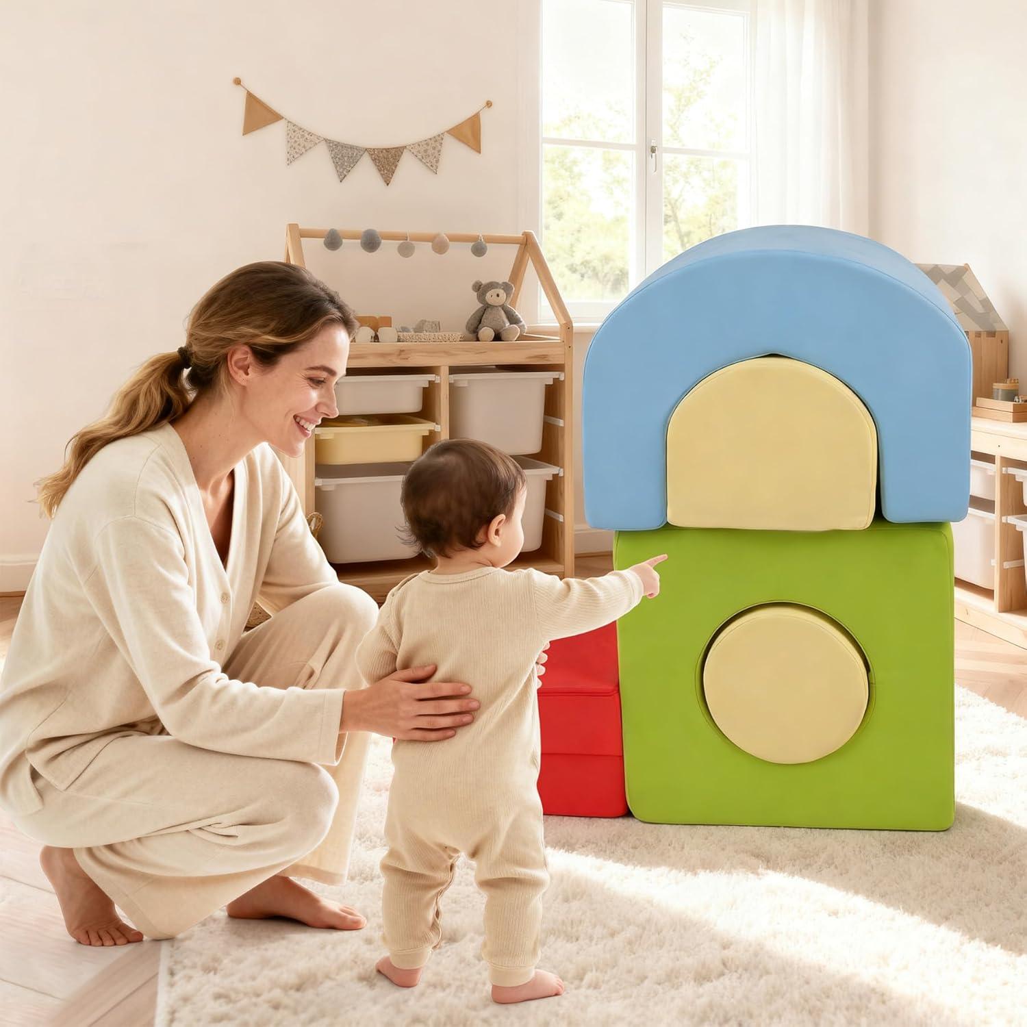 Set de Juguetes de Escalada Kinevoli - 5 Piezas de Espuma Suave