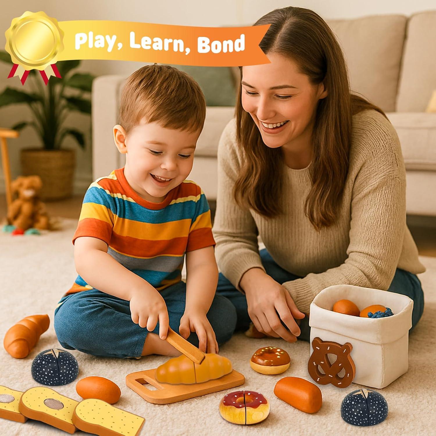 Juego de Cocina de Madera 18 Piezas con Bolsa - KABI-0190