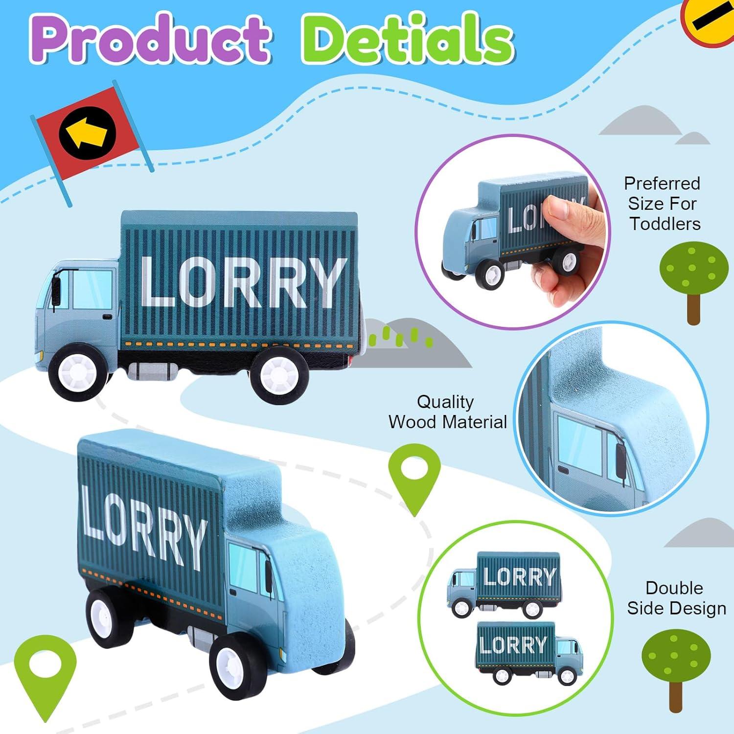 Set de 20 Vehículos de Madera Blosssound para Niños 10x5x2cm