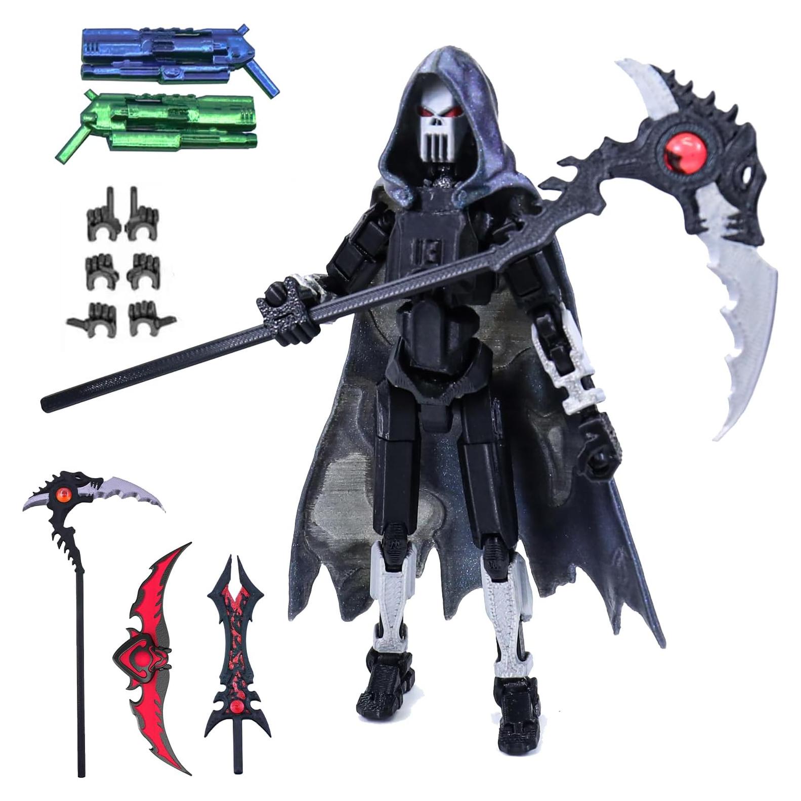 Conjunto de Figuras de Acción MIGESS Robot 02 3D Gris Negro