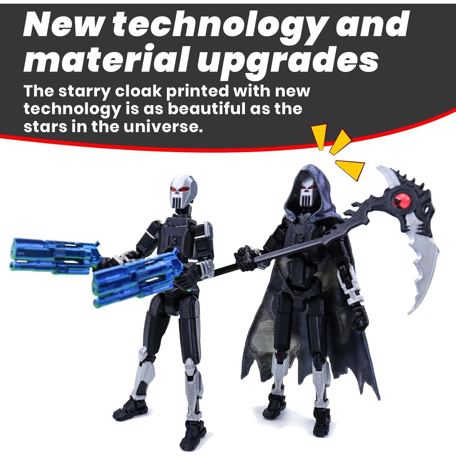 Conjunto de Figuras de Acción MIGESS Robot 02 3D Gris Negro