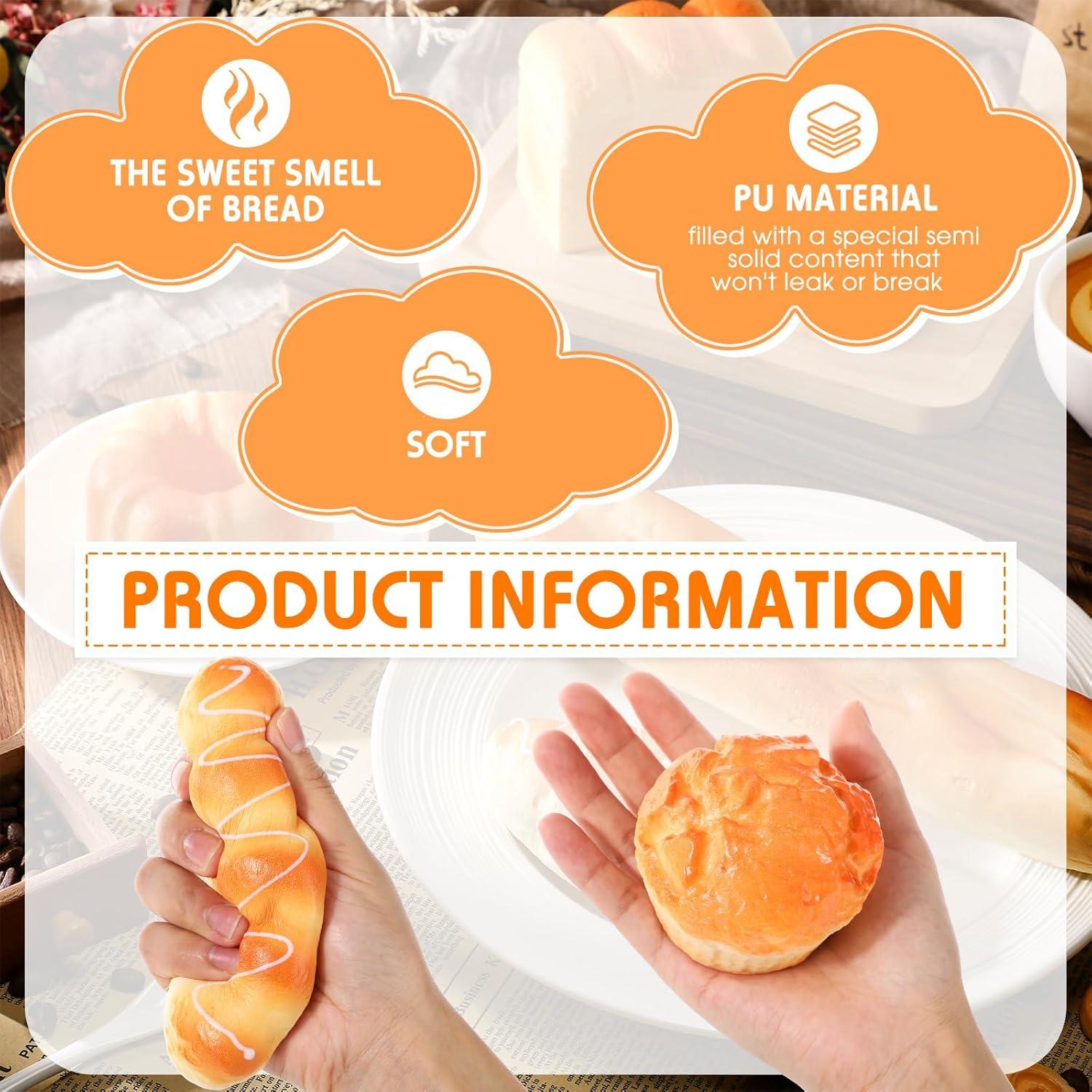 5 Juguetes Antiestrés de Pan Suave Foilswirl - Alivio de Ansiedad