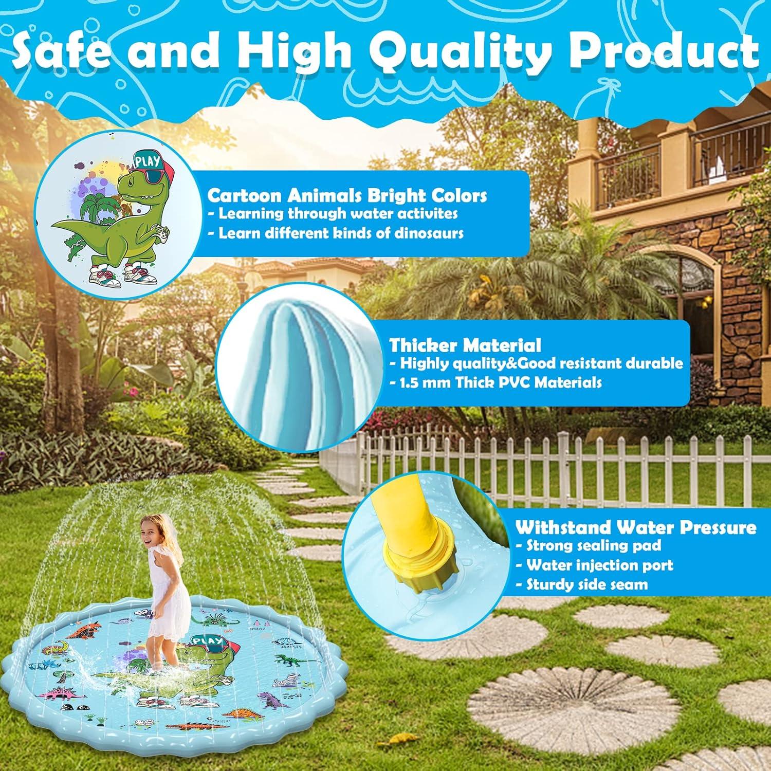 Alfombra Splash Toffos para Niños 220 cm, Juguete Acuático