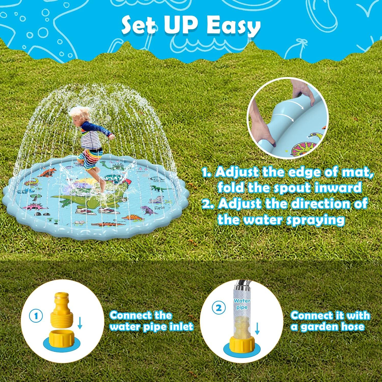 Alfombra Splash Toffos para Niños 220 cm, Juguete Acuático