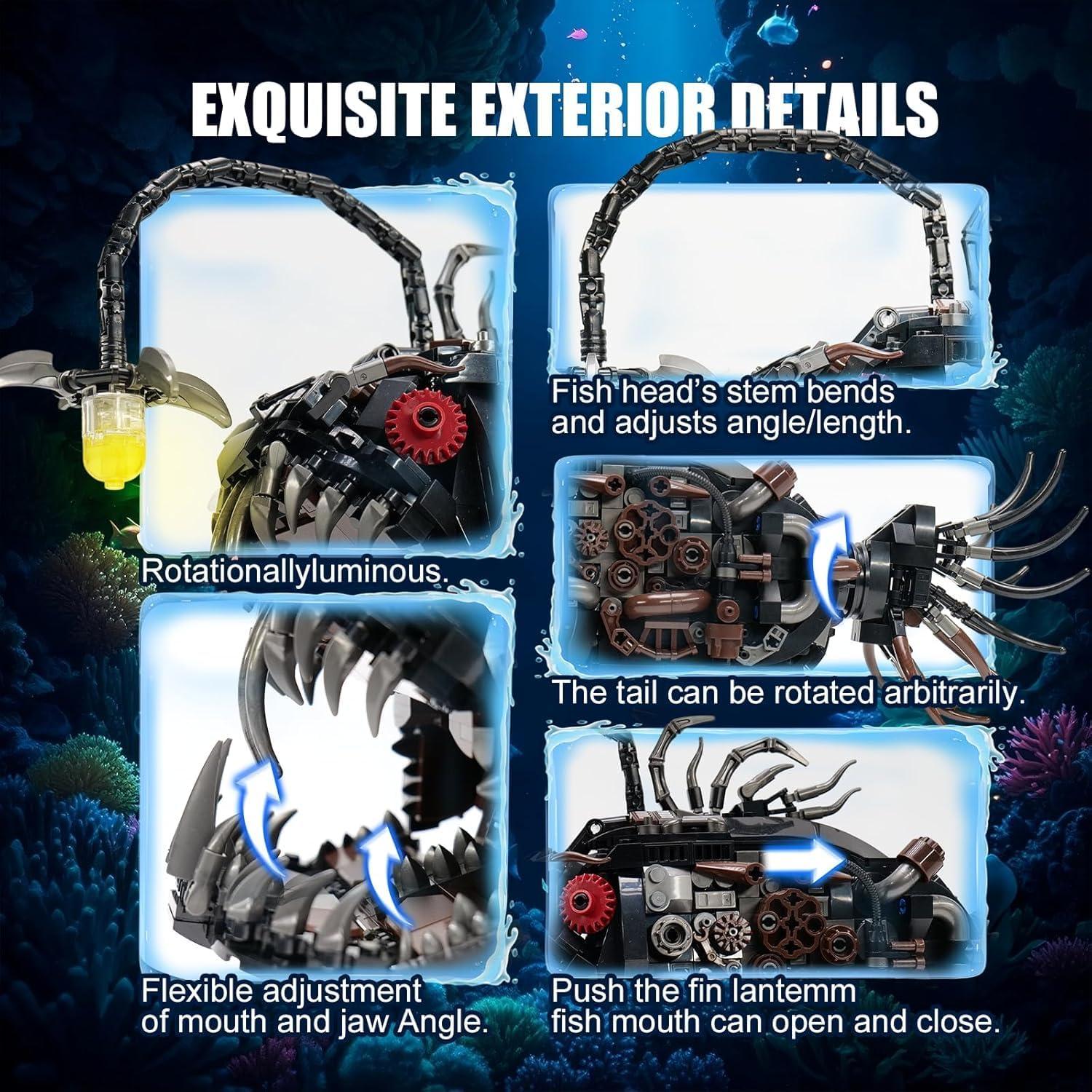 Juego de Bloques de Construcción Pez Linterna Mecánico 1038 PCS