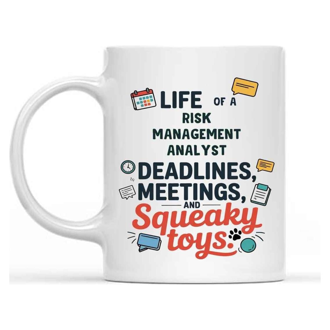 Taza de Café Cerámica 11 Oz para Analista de Riesgos