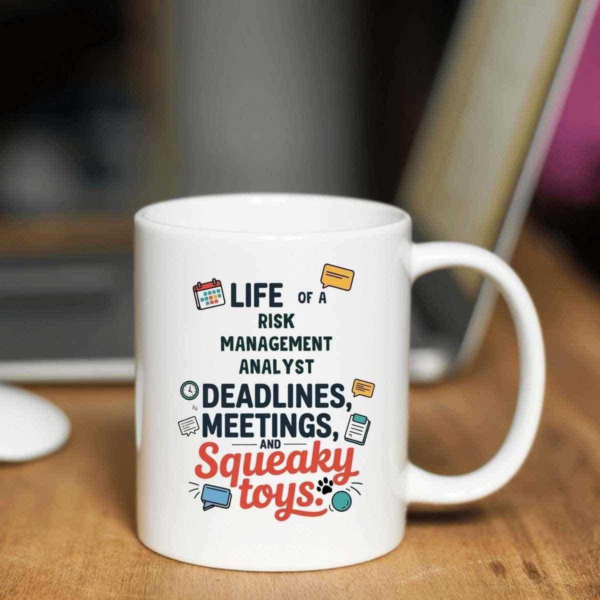 Taza de Café Cerámica 11 Oz para Analista de Riesgos