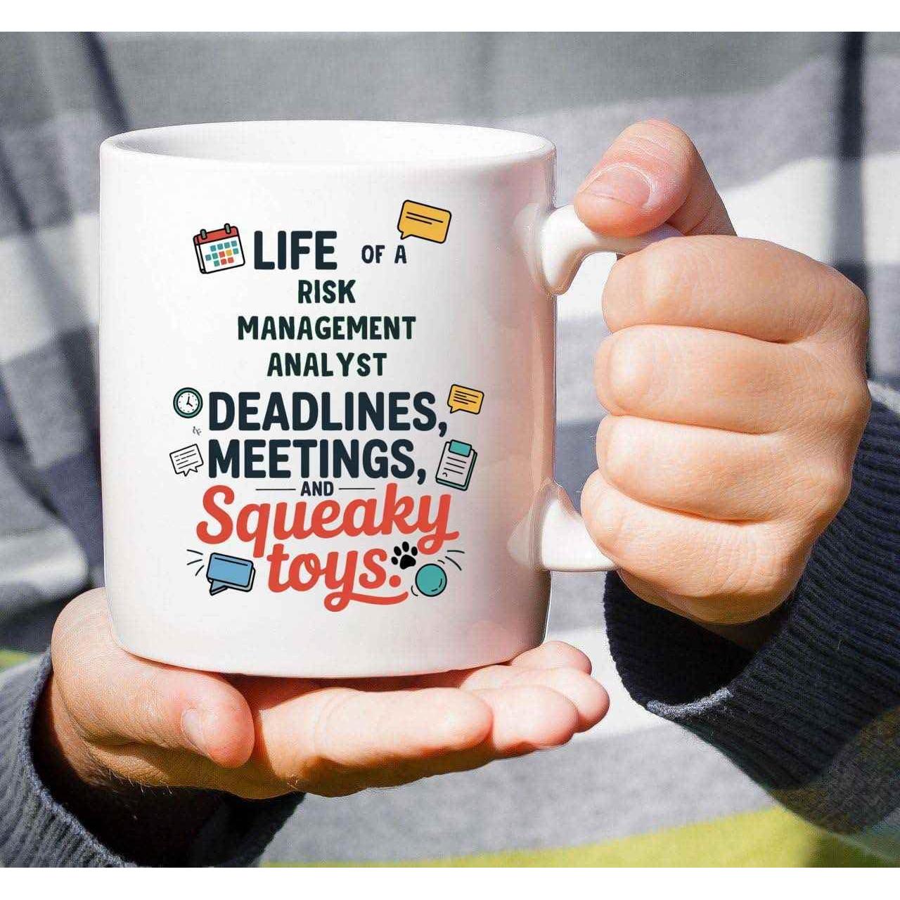 Taza de Café Cerámica 11 Oz para Analista de Riesgos