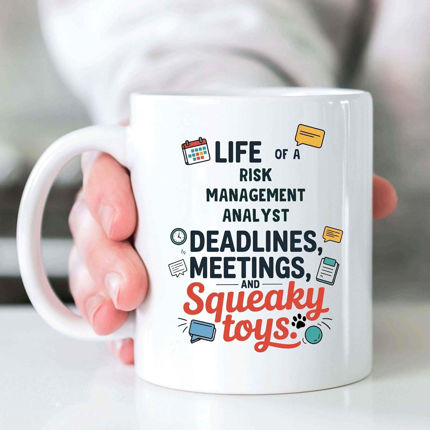 Taza de Café Cerámica 11 Oz para Analista de Riesgos