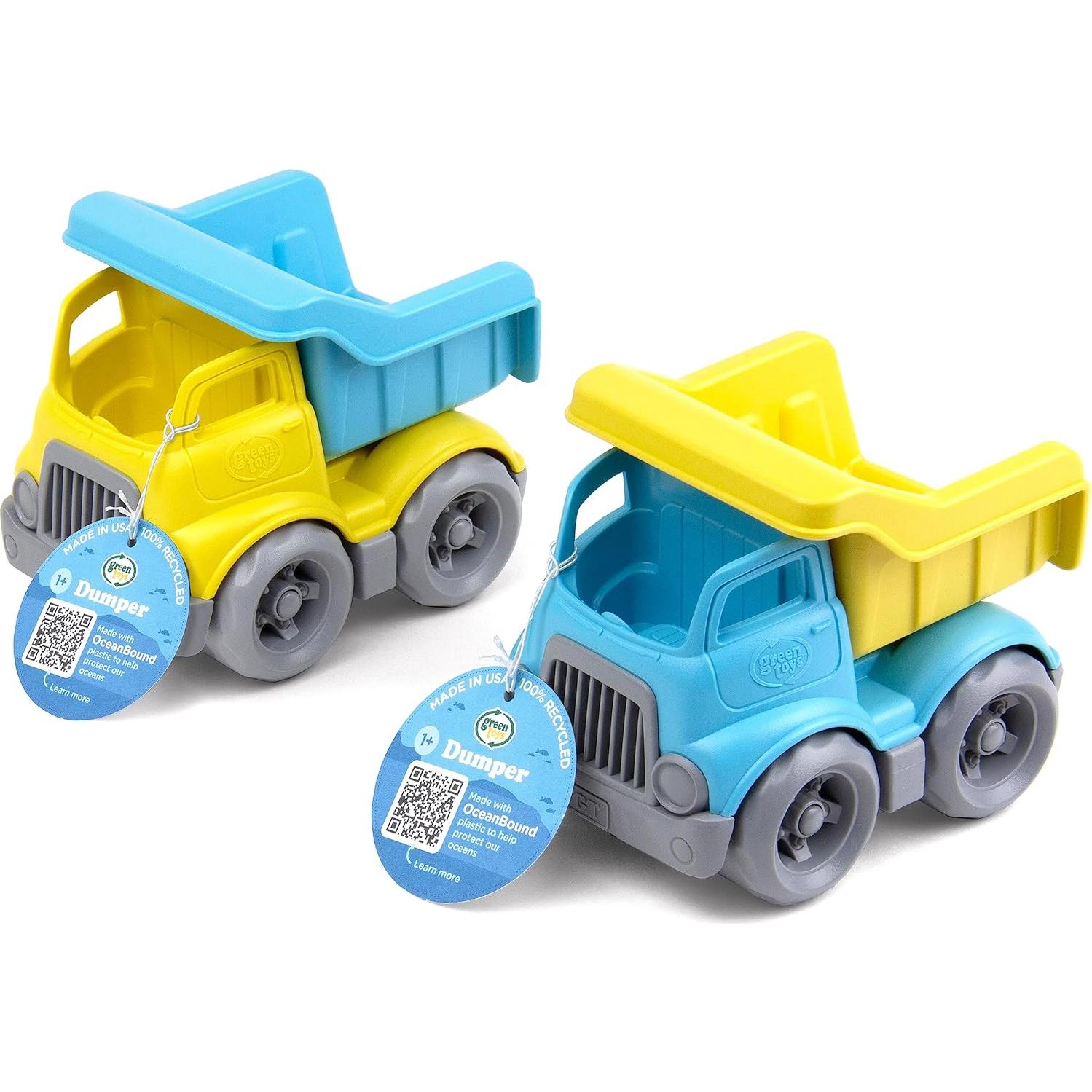 Camión Volquete Green Toys OceanBound - Amarillo/Azul - 230g