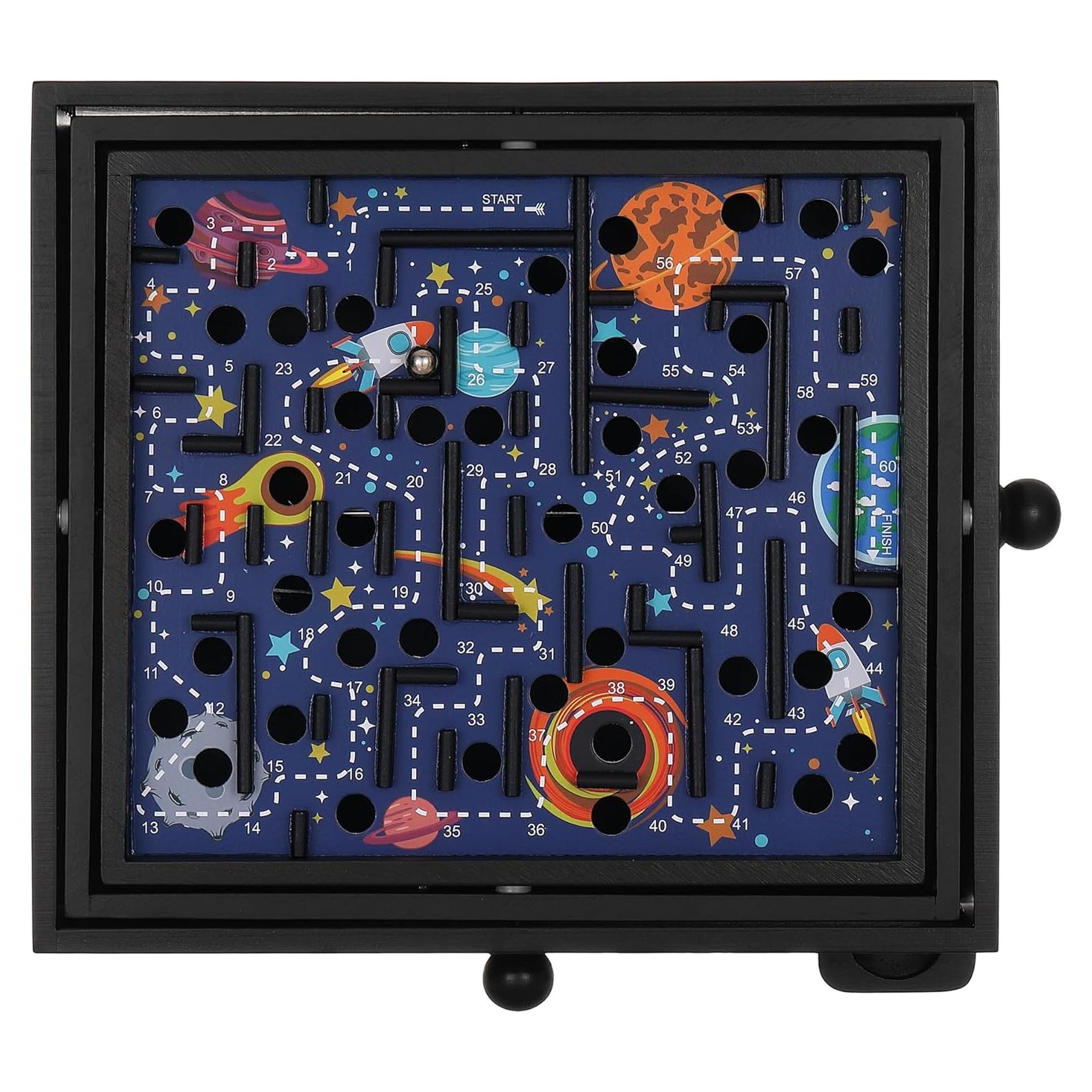Juego de Laberinto de Madera Espacial STERLING 60 Puntos 32.4x29.2cm