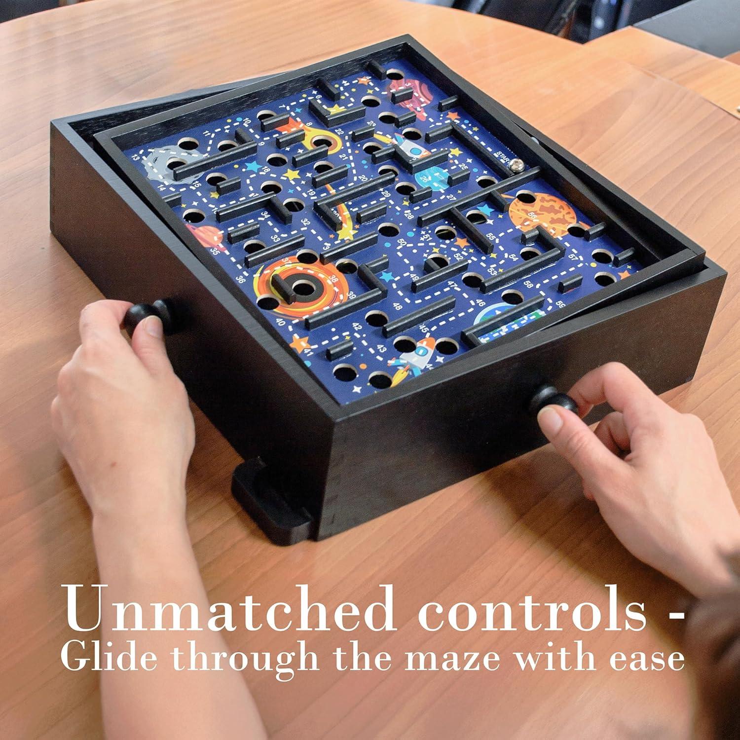 Juego de Laberinto de Madera Espacial STERLING 60 Puntos 32.4x29.2cm