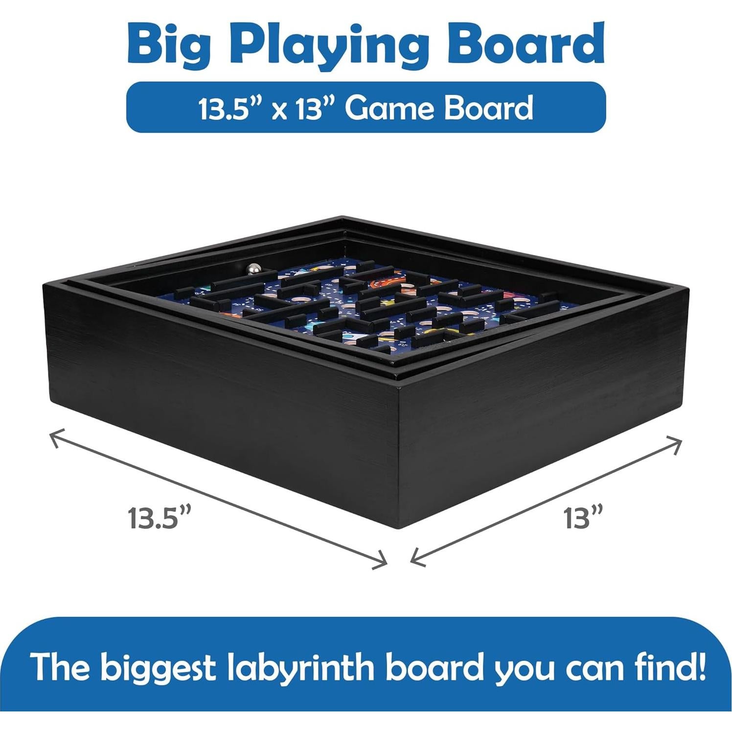 Juego de Laberinto de Madera Espacial STERLING 60 Puntos 32.4x29.2cm