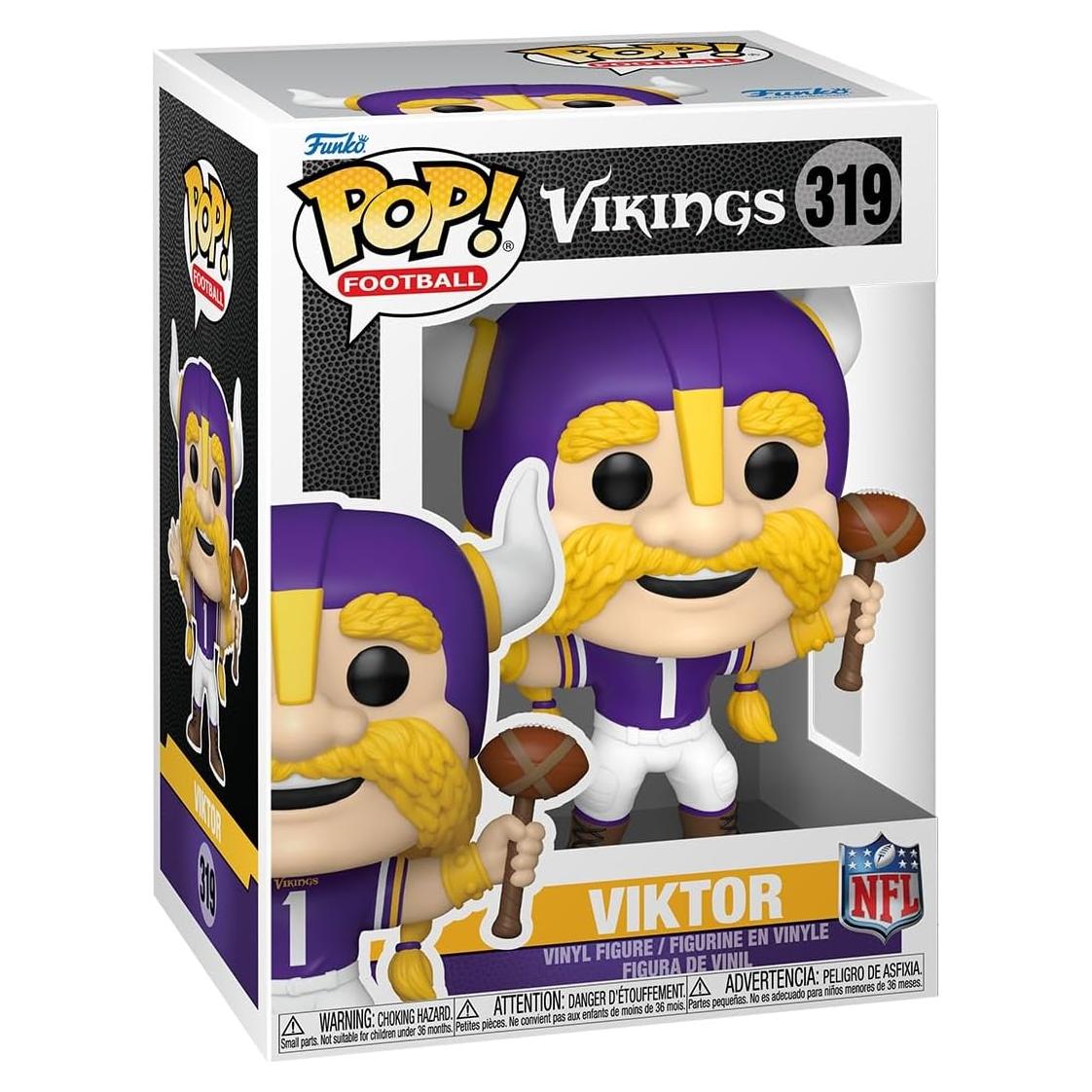 Figura Funko Pop! NFL Vikingos - Viktor - 11.2 cm - Vinilo Coleccionable