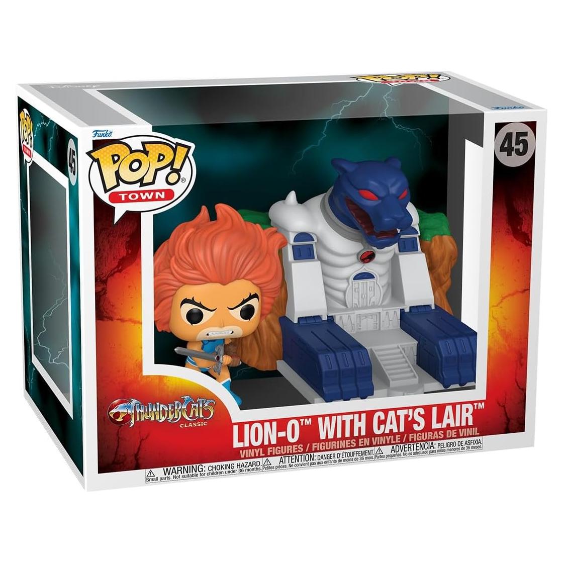 Figura Funko Pop Town Thundercats Lion-O con guarida 12.35 cm