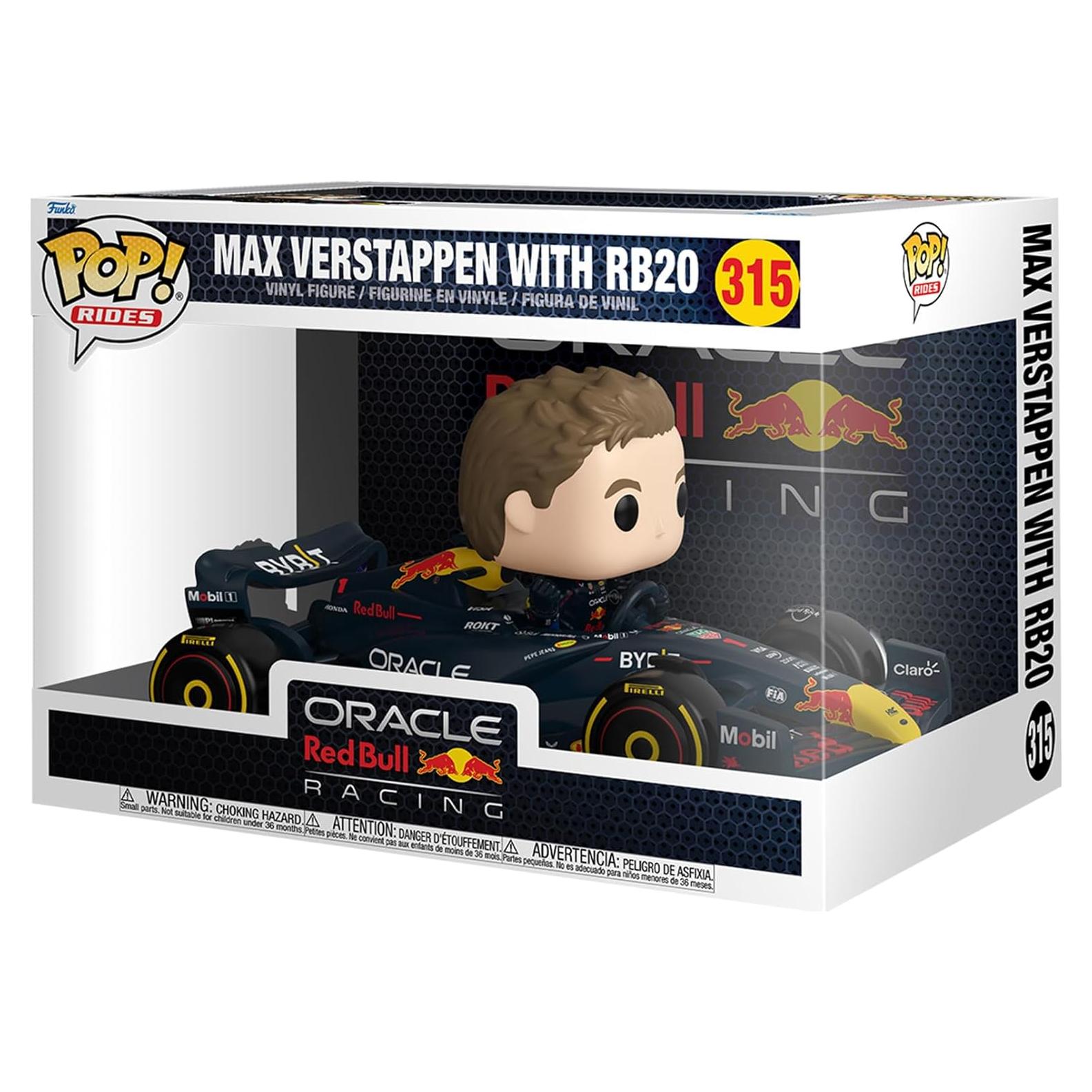 Funko Pop! Rides Max Verstappen con RB20 - Figura Coleccionable