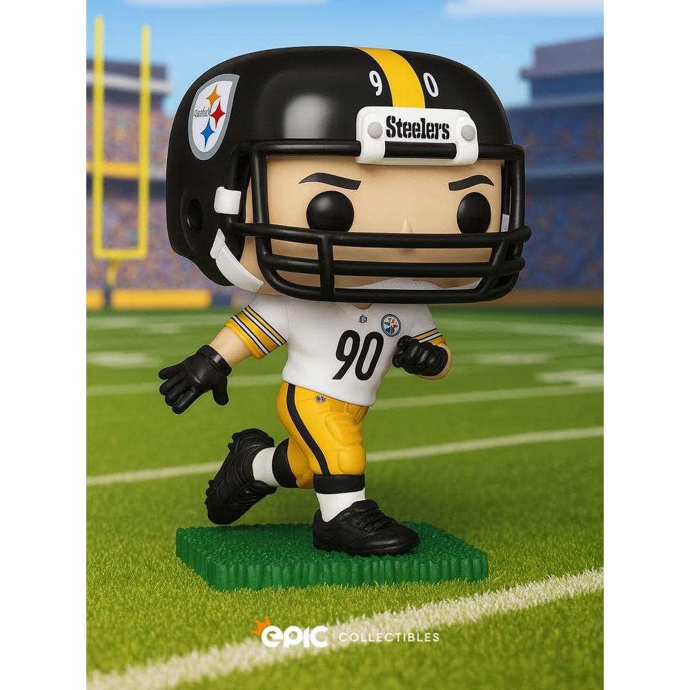 Figura de Vinilo Pop TJ Watt Steelers 10.54 cm con Protector