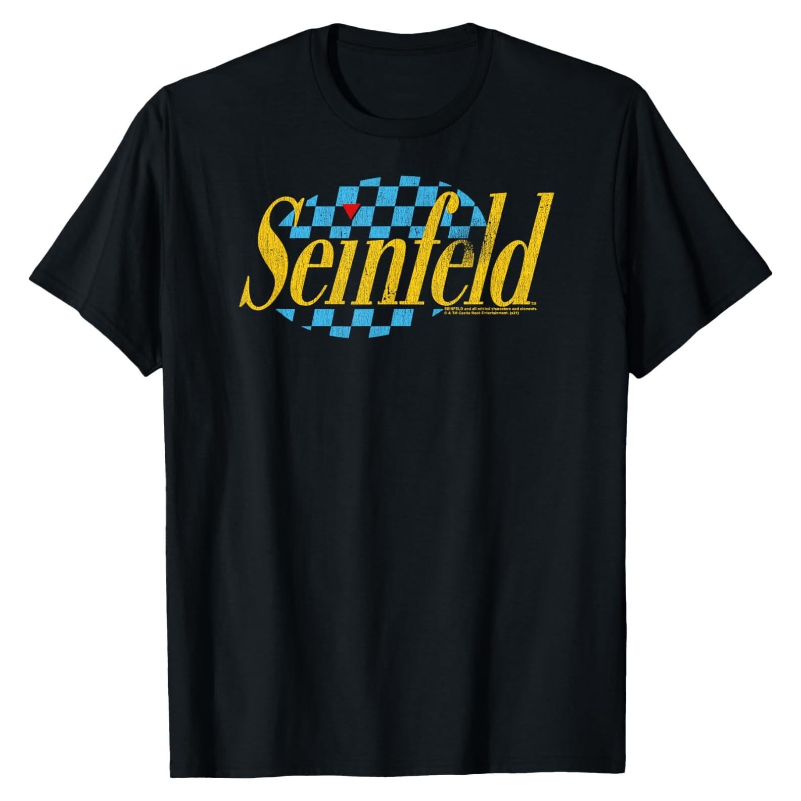 Camiseta oficial Seinfeld con logo a cuadros para hombres