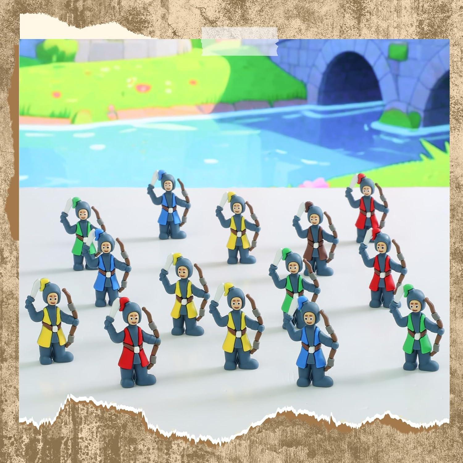 50 Mini Figuras de Caballeros Medievales PVC Viozakanry 4.5cm
