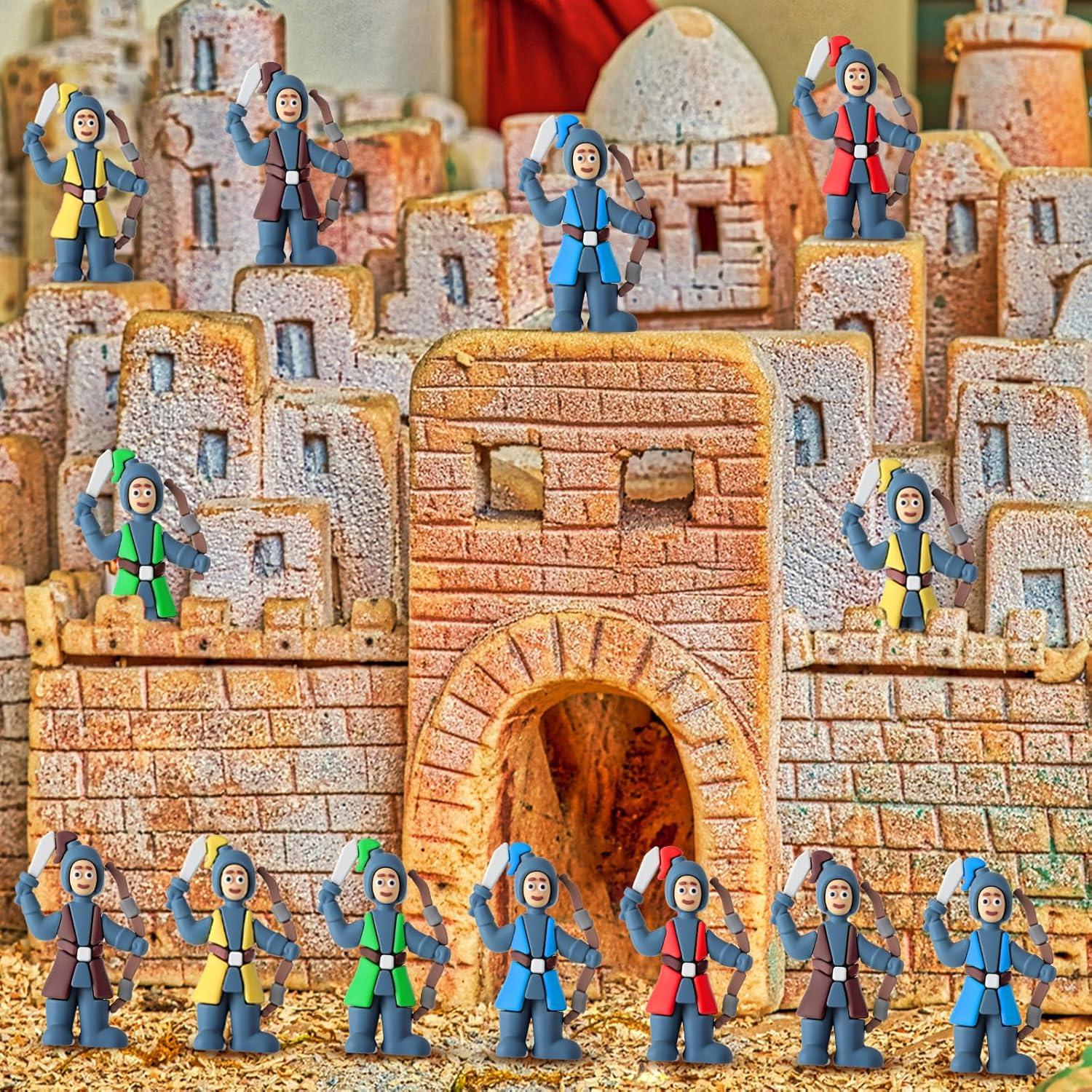 50 Mini Figuras de Caballeros Medievales PVC Viozakanry 4.5cm