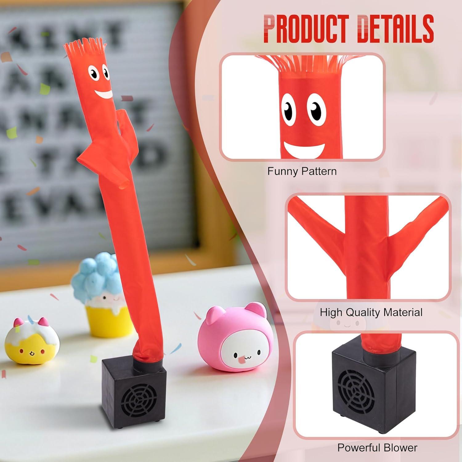 Mini Hombre Inflable Rojo con Ventilador - Decoración de Fiesta