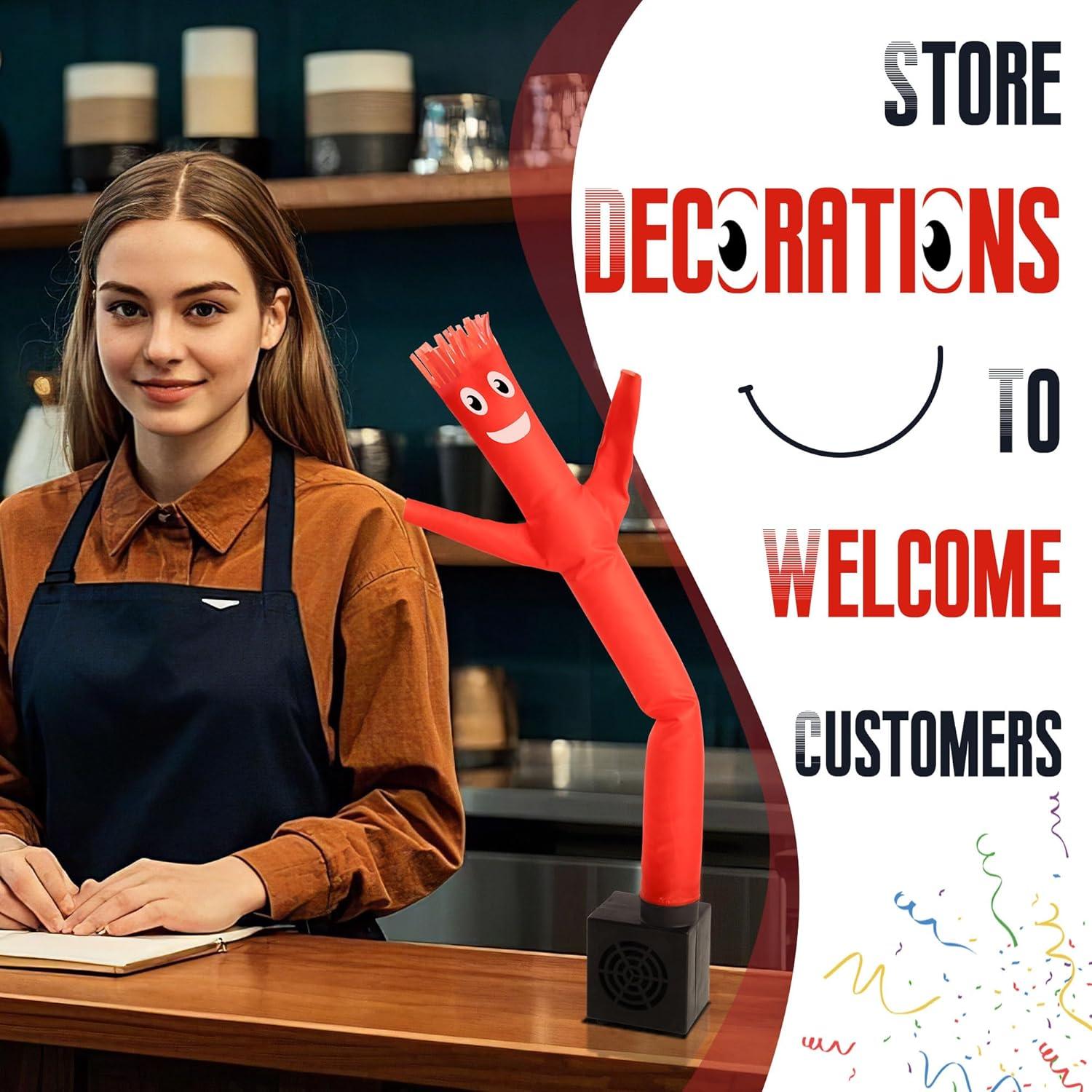 Mini Hombre Inflable Rojo con Ventilador - Decoración de Fiesta